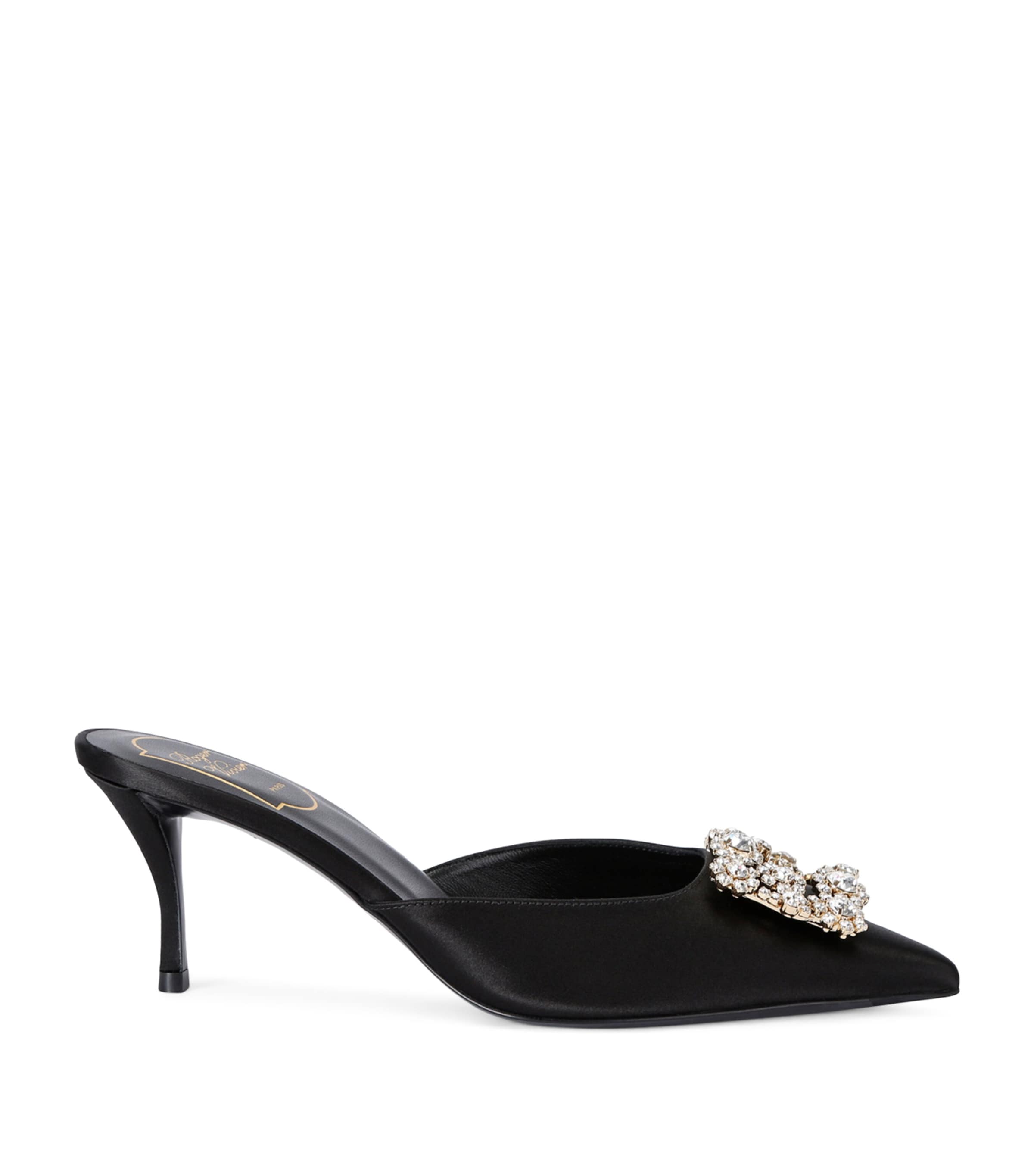 Roger Vivier Efflorescence Mules In Black