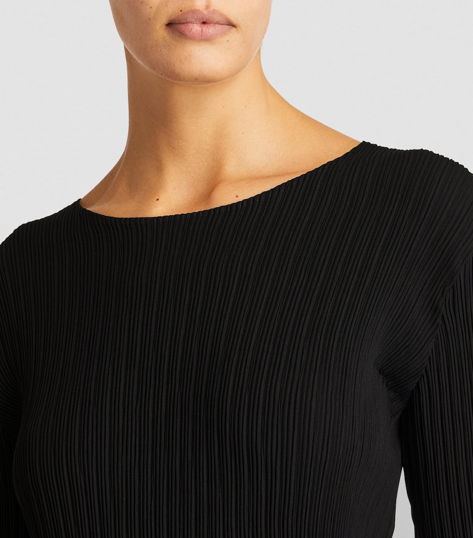 Hatching Pleats Midi Dress 15 Image 6