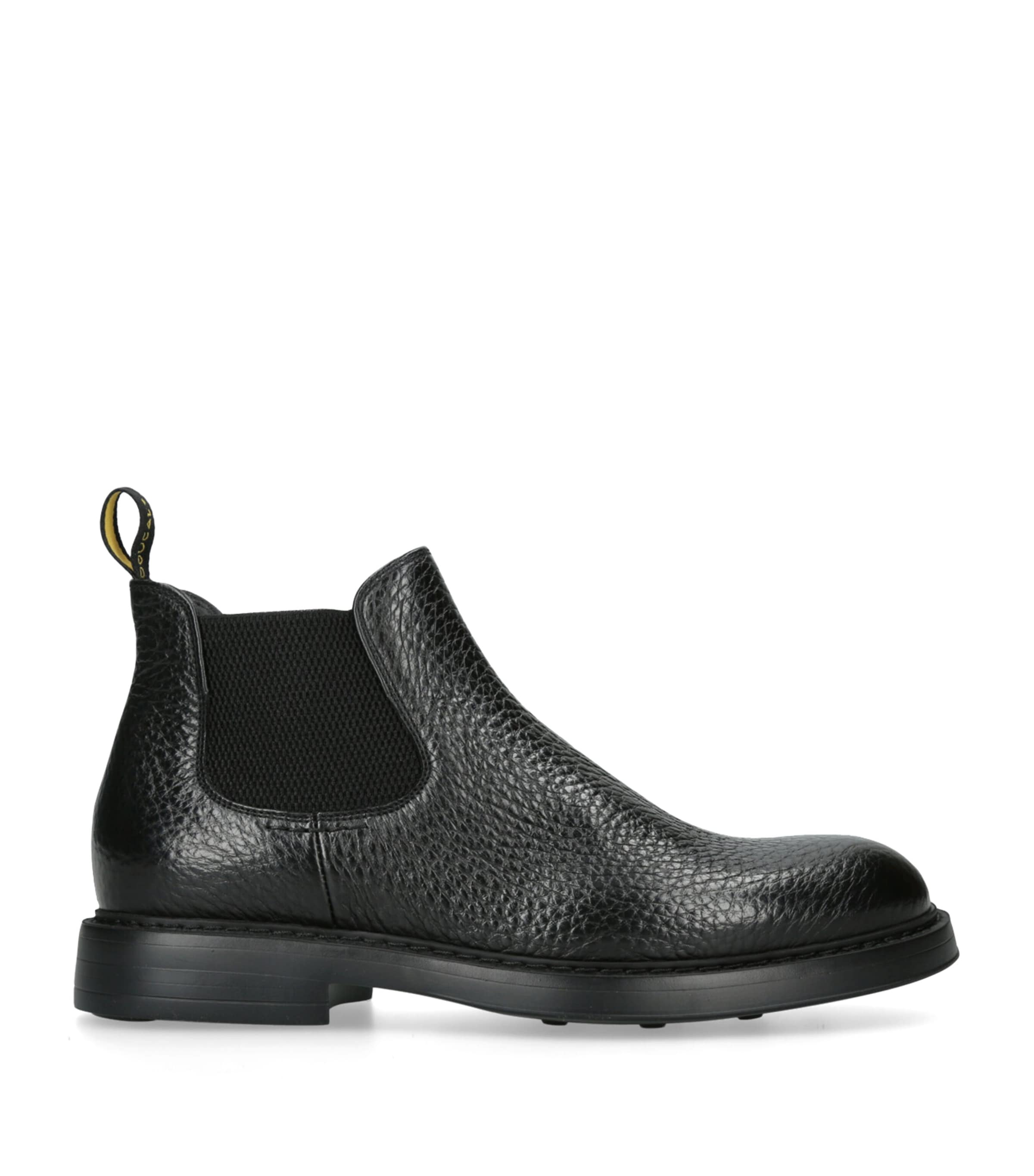 Doucal's Leather Chelsea Boots In Black