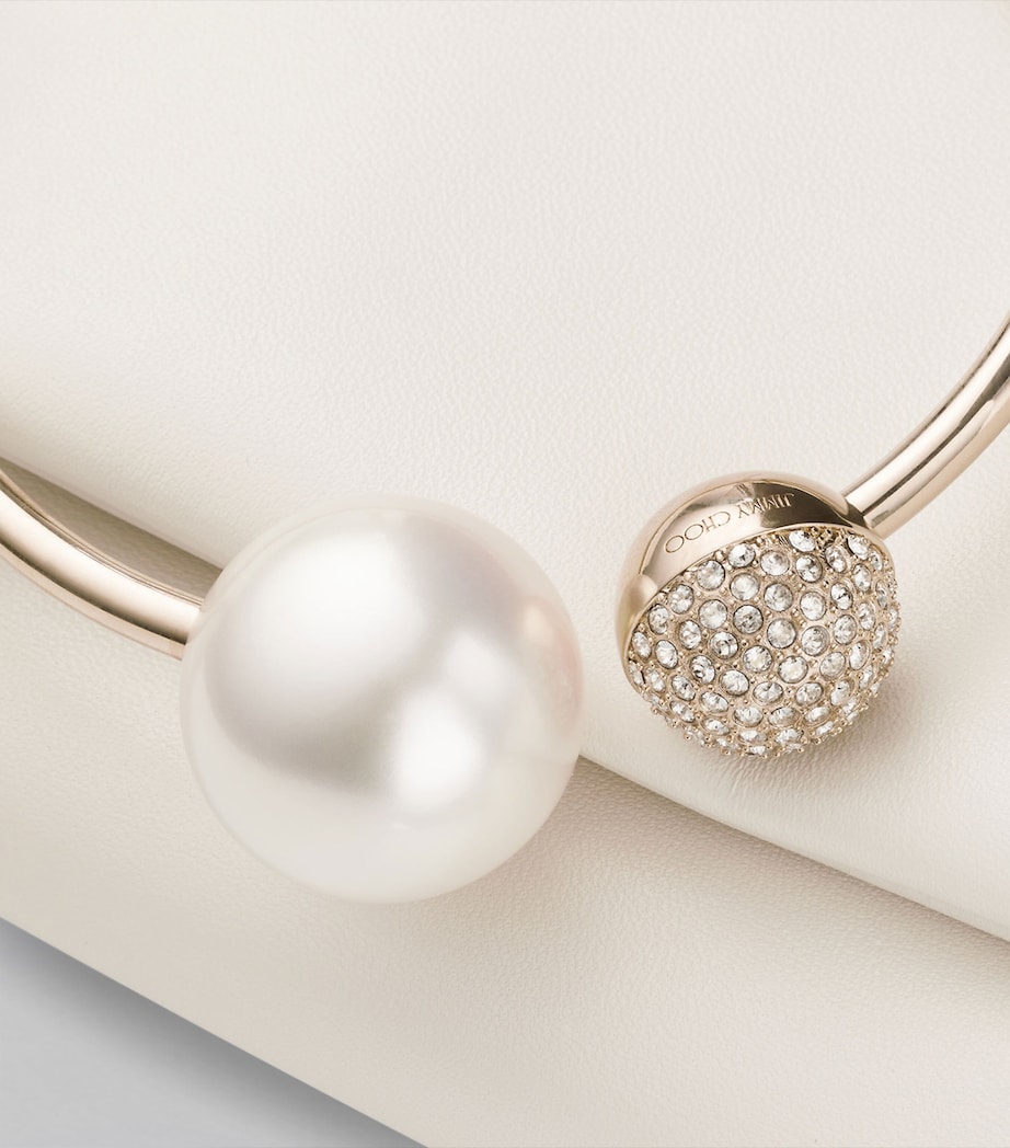 Leather Xandra Clutch LATTE/LIGHT GOLD Image 6