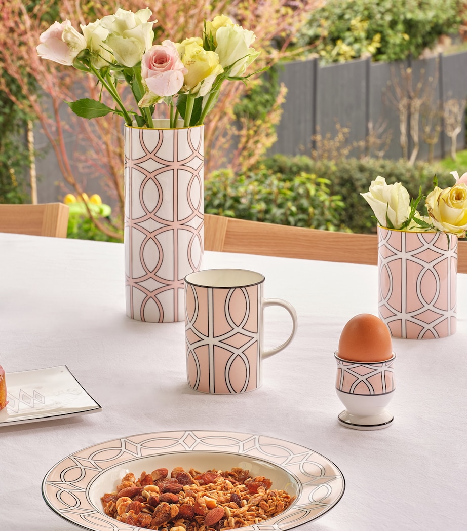 O.W.London Tall Bone China Loop Vase (22.5cm) Blush Image 3
