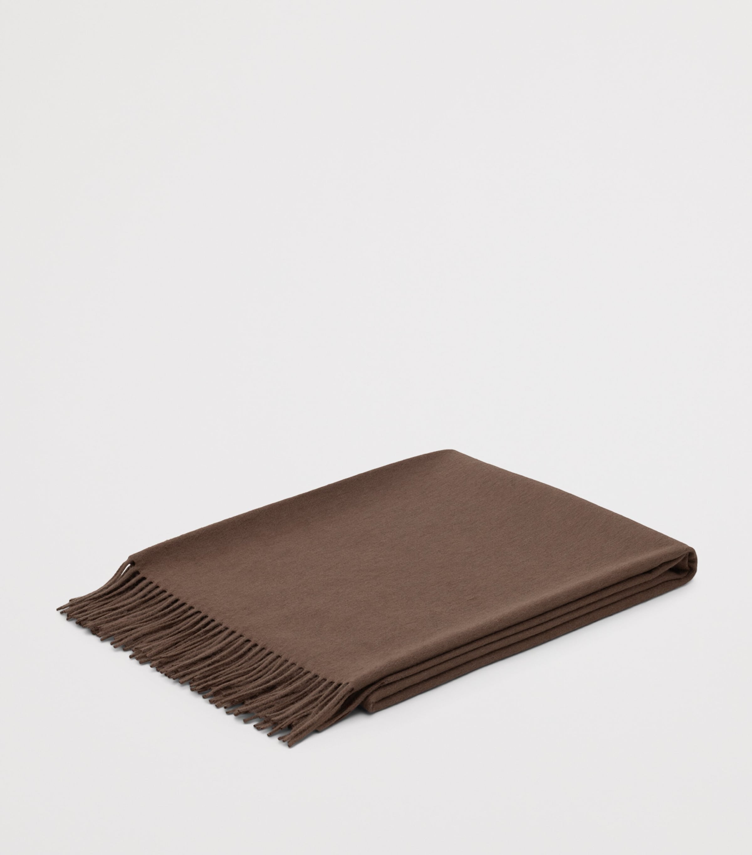 Cashmere Arran Solid Throw (147cm x 183cm) MINK Image 2