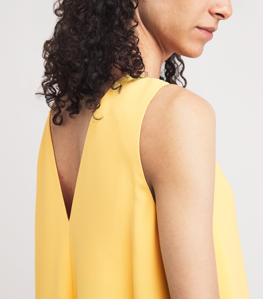 Lafayette 148 Womens Crepe V-Neck Maxi Dress Daisy Daisy Image 3