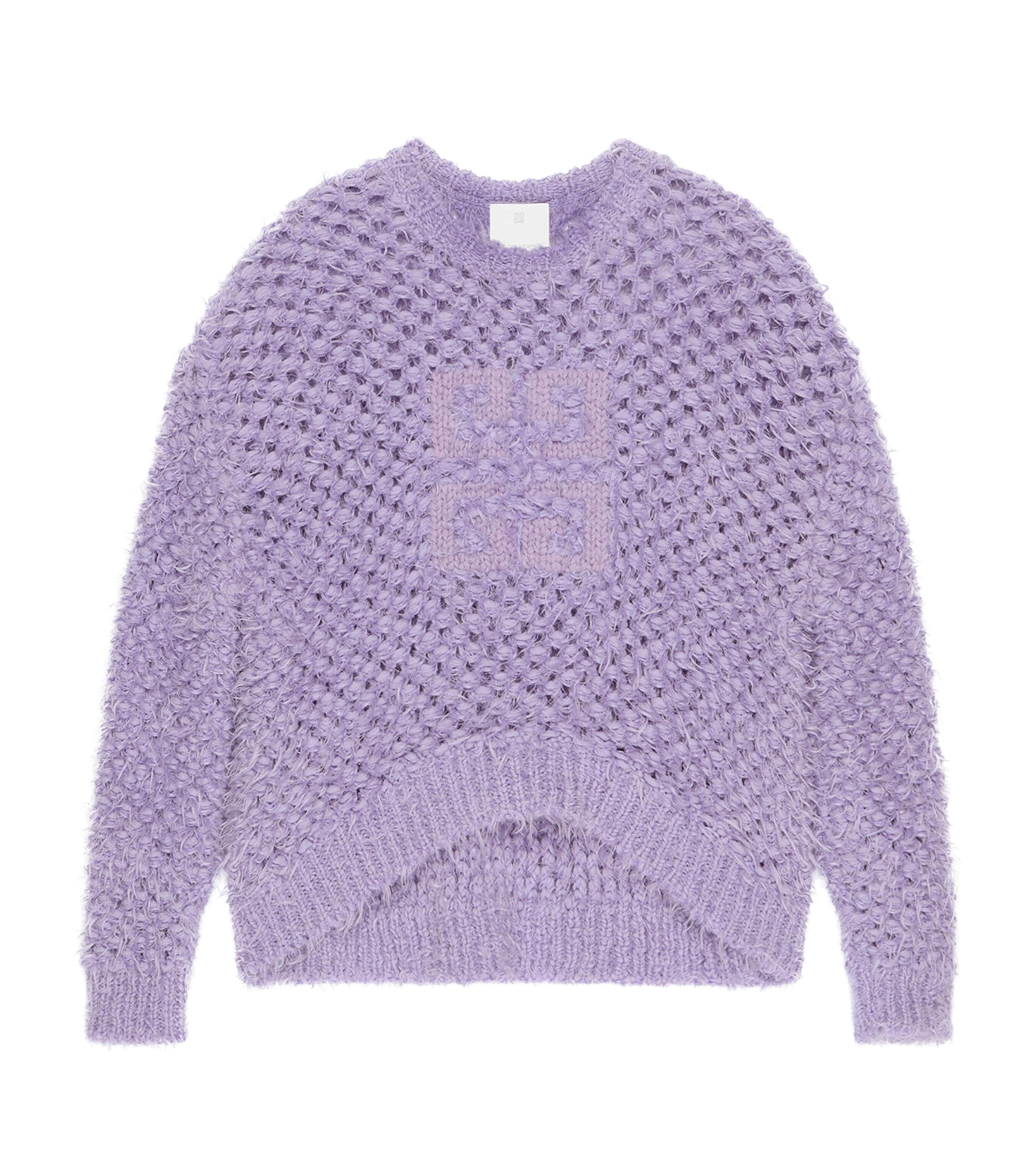 Givenchy Asymmetric Chunky Knit High-low Crewneck