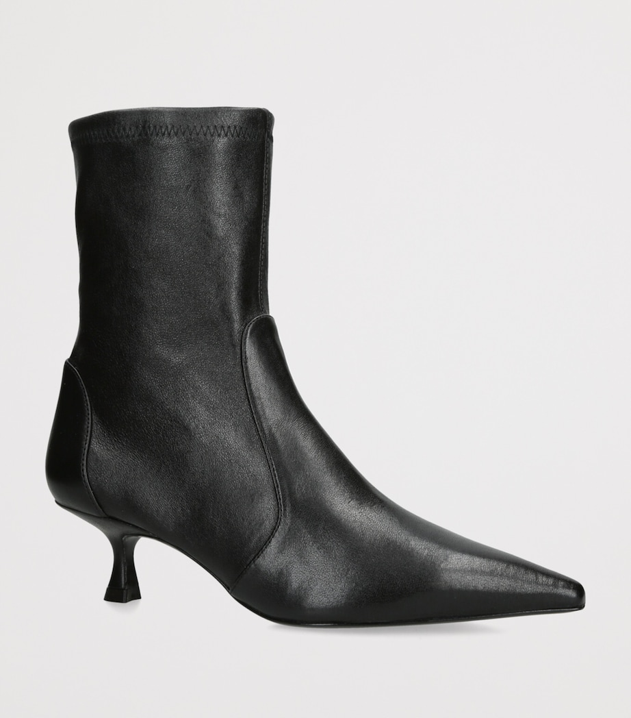 Leather Naomi Ankle Boots 50 BLACK Image 3