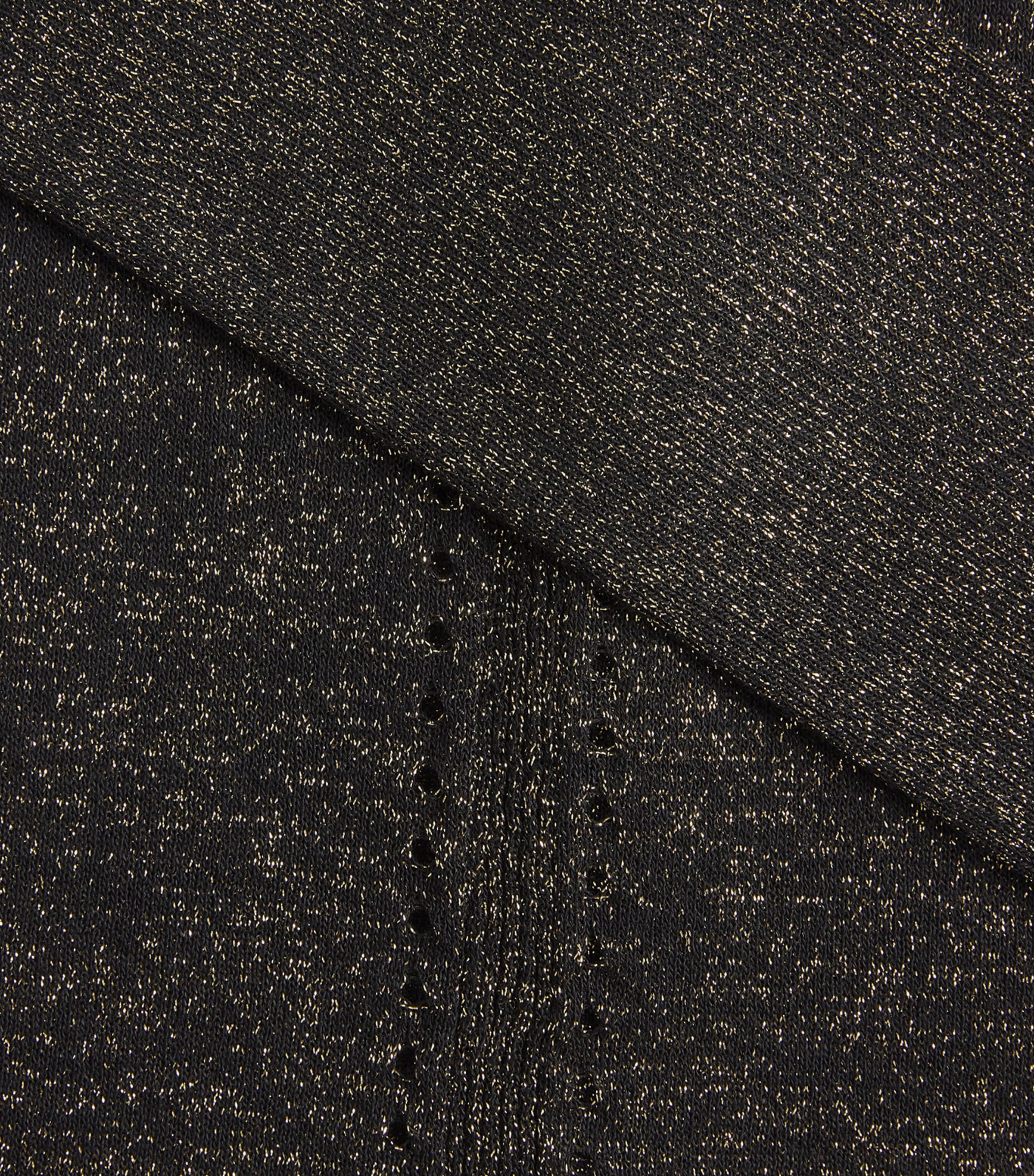 Lurex-Knit Tasse Cardigan BLACK/GILT Image 5