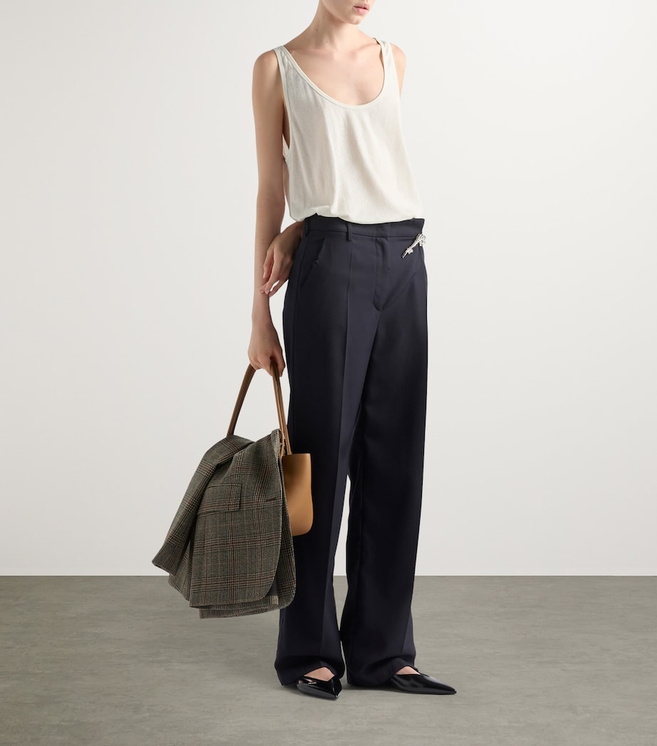 Wool Tailored Trousers F0008 Image 5