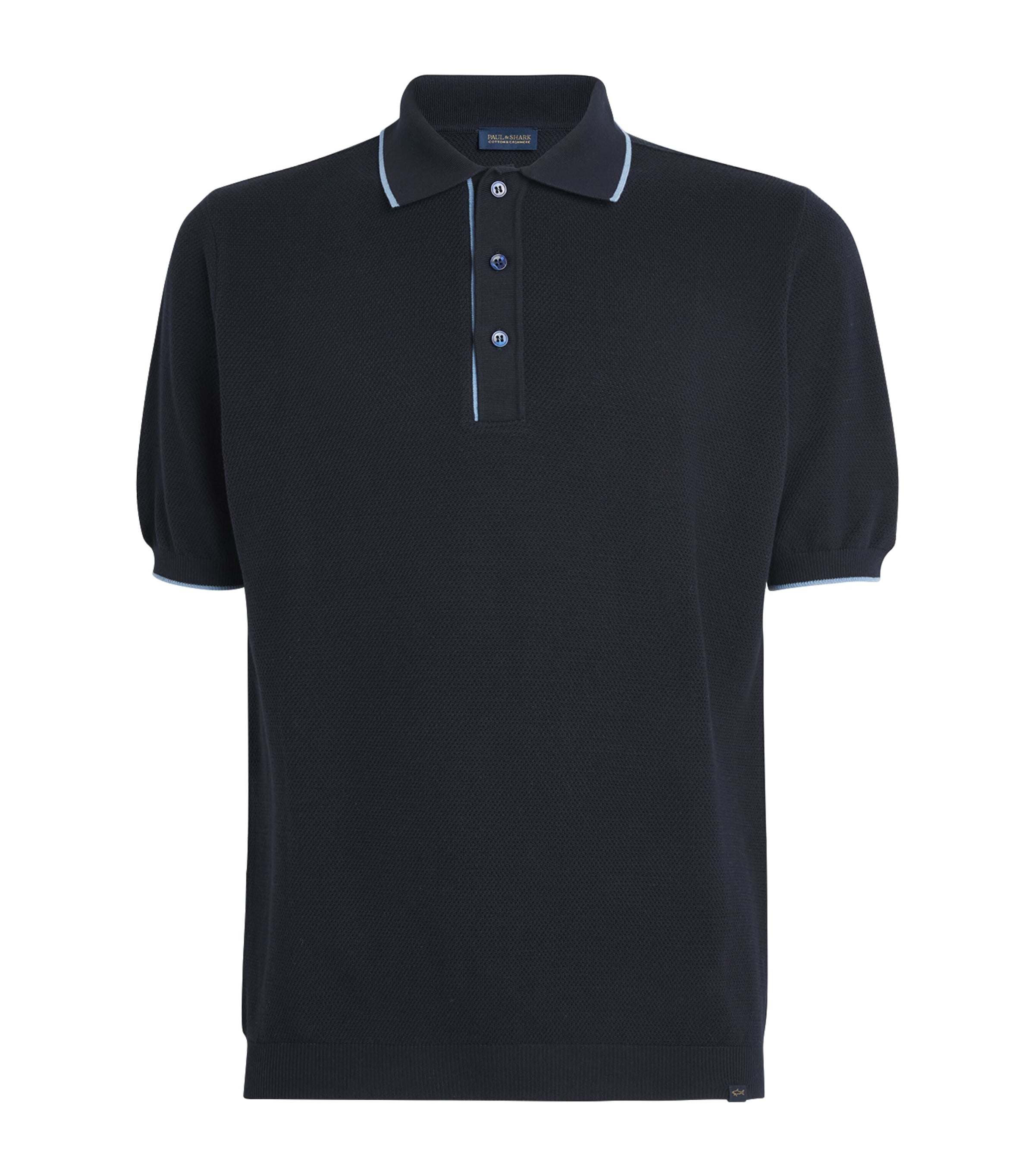 Shop Paul & Shark Cotton-cashmere Polo Shirt In Blue