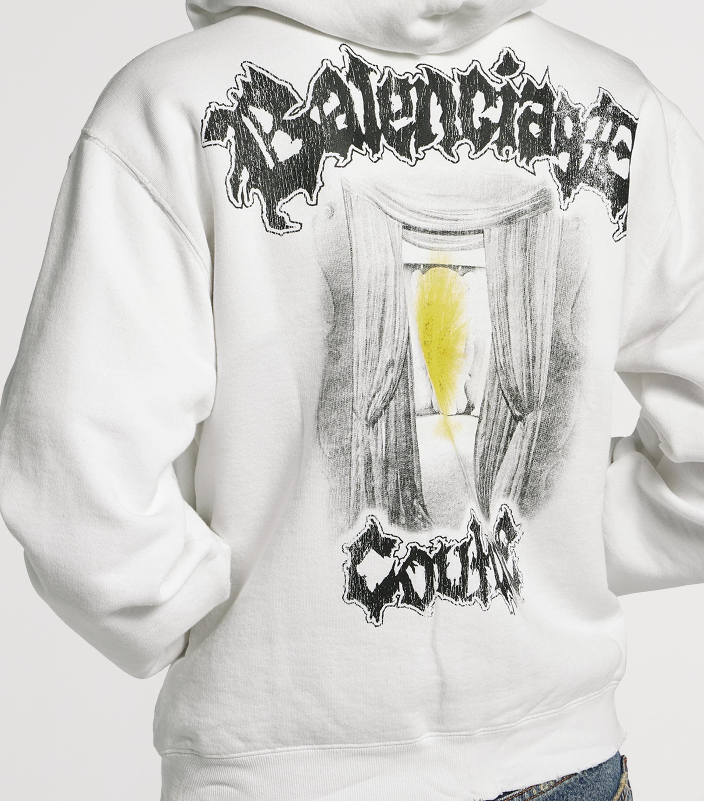 Balenciaga Womens Cotton Salon De Couture Zip-Up Hoodie Image 6