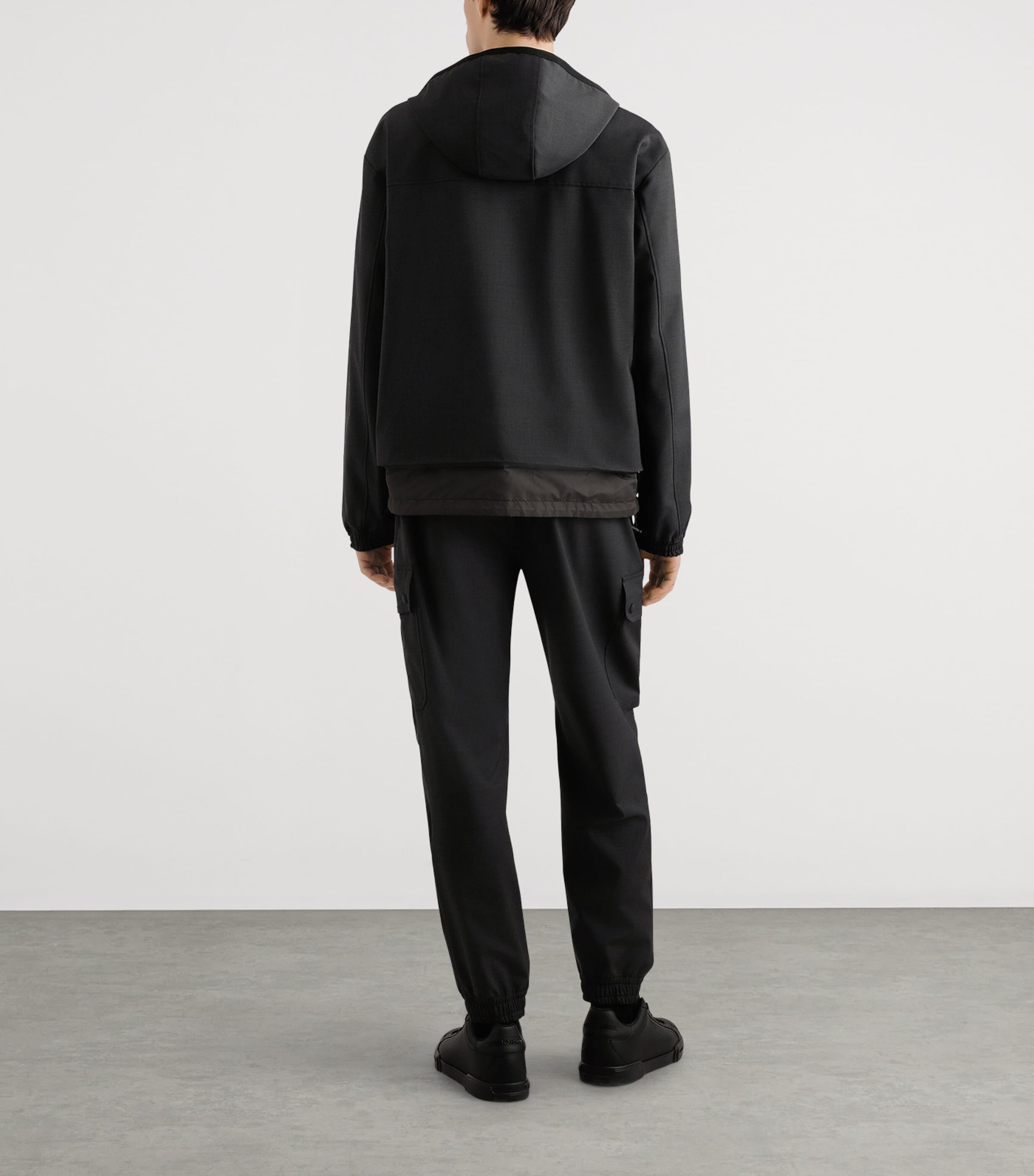 Wool-Blend Cargo Trousers N0542-IRON GREY Image 3