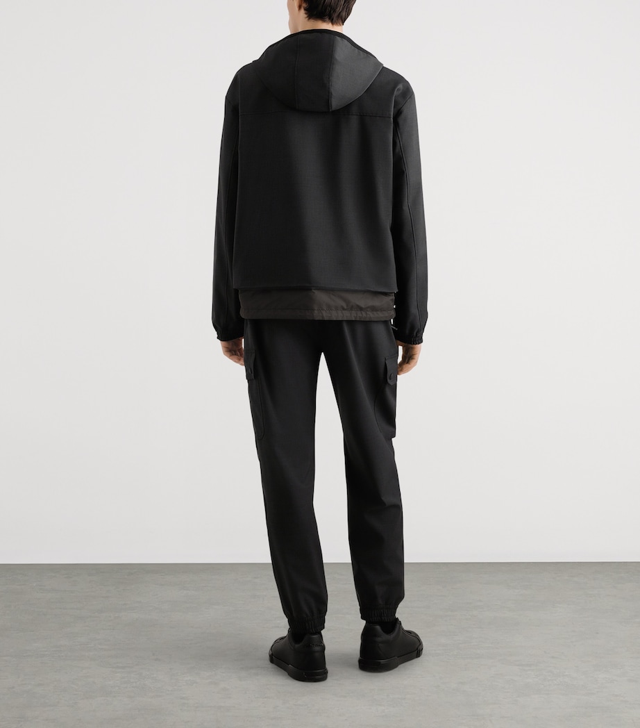 Wool-Blend Cargo Trousers N0542-IRON GREY Image 3