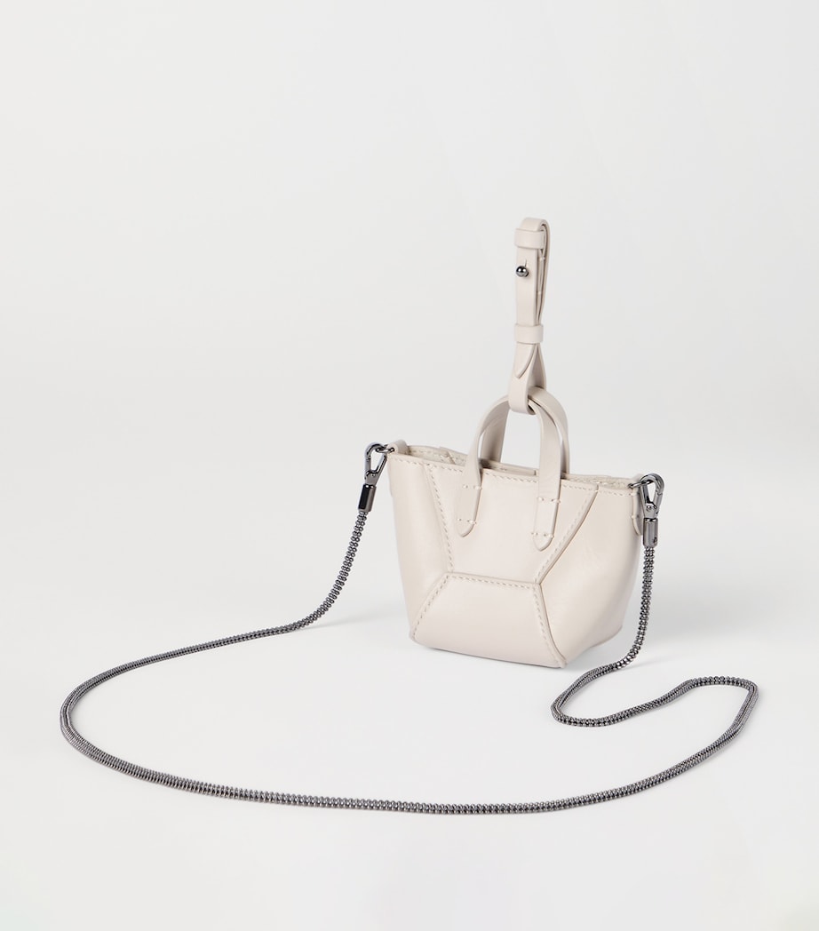 Brunello Cucinelli Mini Leather BC Duo Tote Bag Image 3