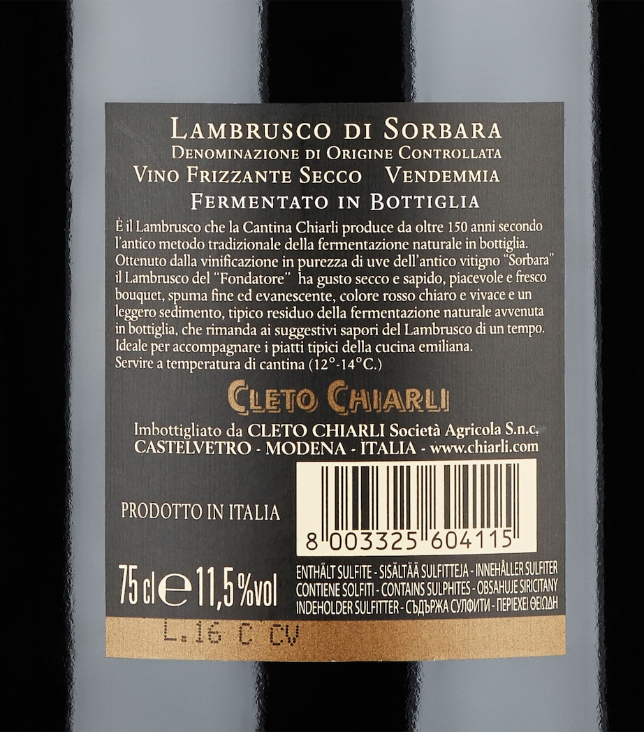 Lambrusco del Fondatore 2023 (75cl) - Emilia-Romagna, Italy NO COLOUR Image 2