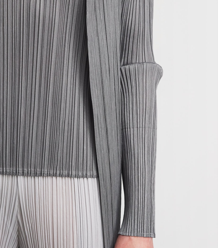 Pleats Please Issey Miyake Womens Basics Longline Cardigan Image 3