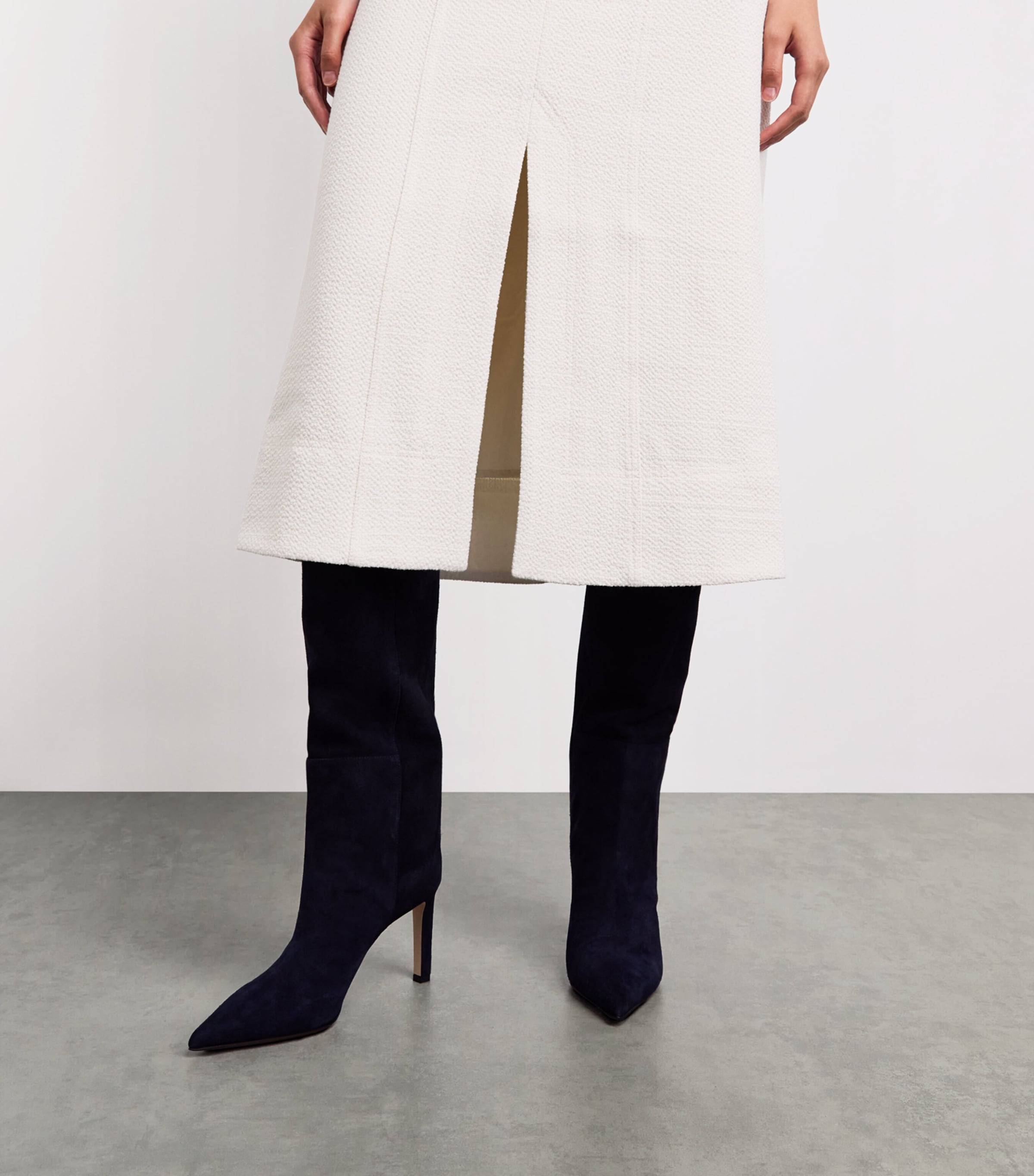 ME+EM Womens Tailored Textured Midi Dress Cream Image 5