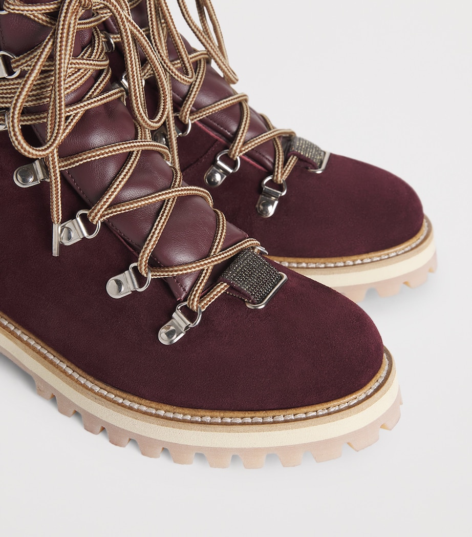 Suede Lace-Up Ankle Boots MOSTO Image 7