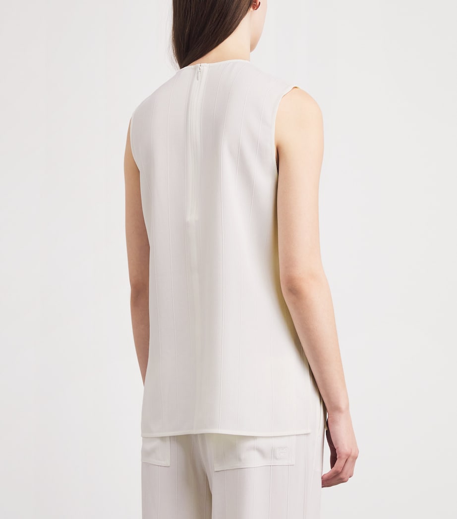 Toteme Womens Woven Stripe Tank Top Meringue Image 5