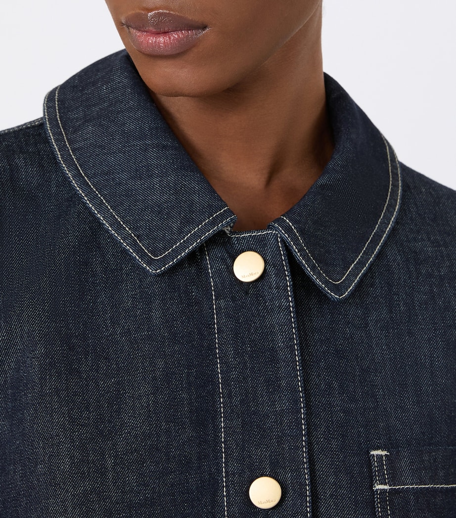 Max Mara Womens Denim Shirt Ultramarine Image 5