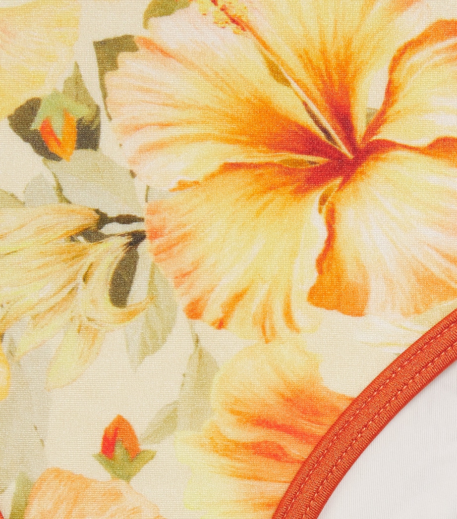Zimmermann Kids Floral Mahon Swimsuit (2-12 Years) Mango Hibiscus Image 3