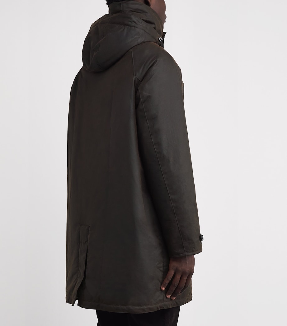 Waxed Water-Resistant Beaudale Trench Coat DARK BROWN Image 4