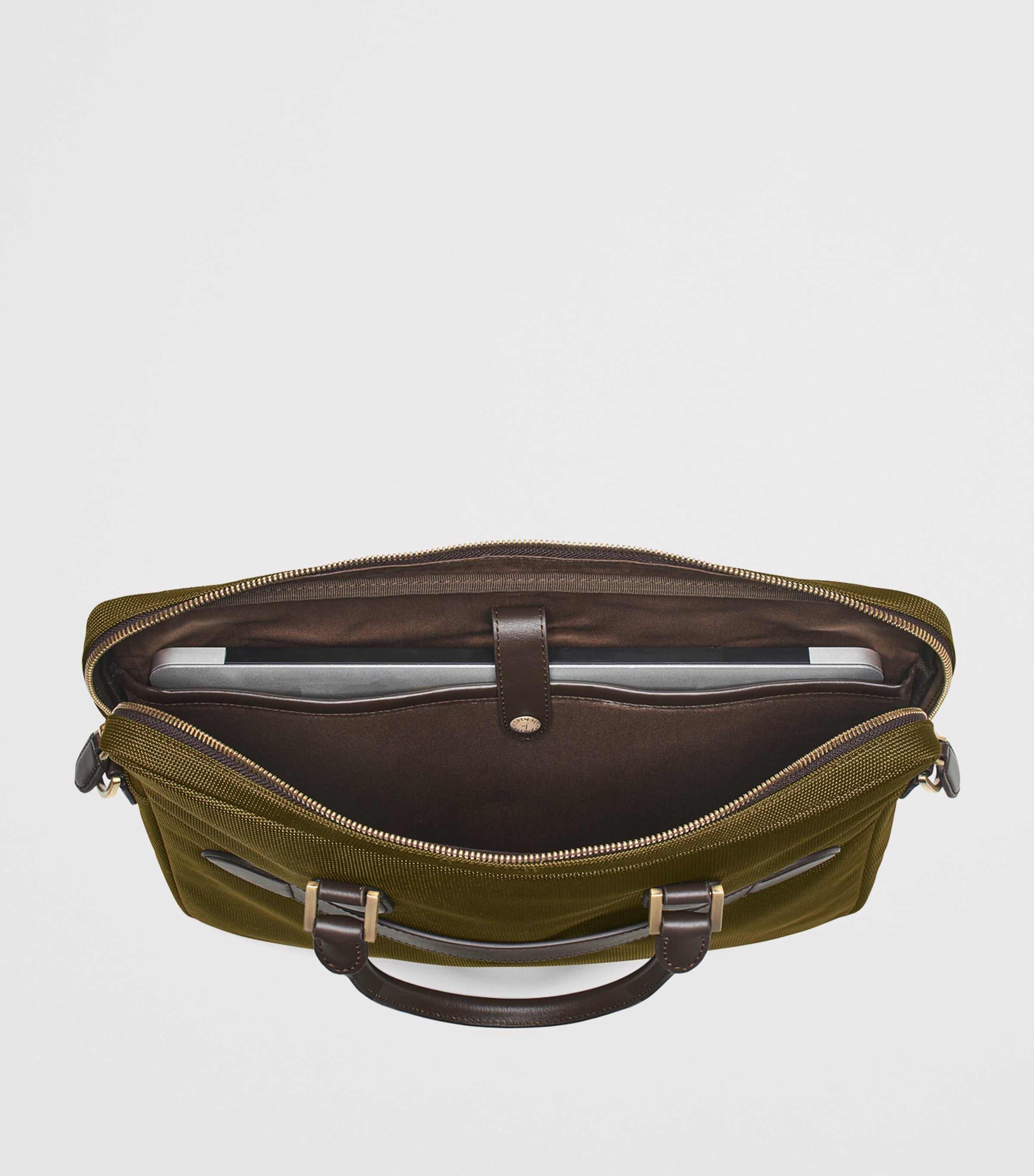 Nylon Slim Briefcase KHAKI Image 6