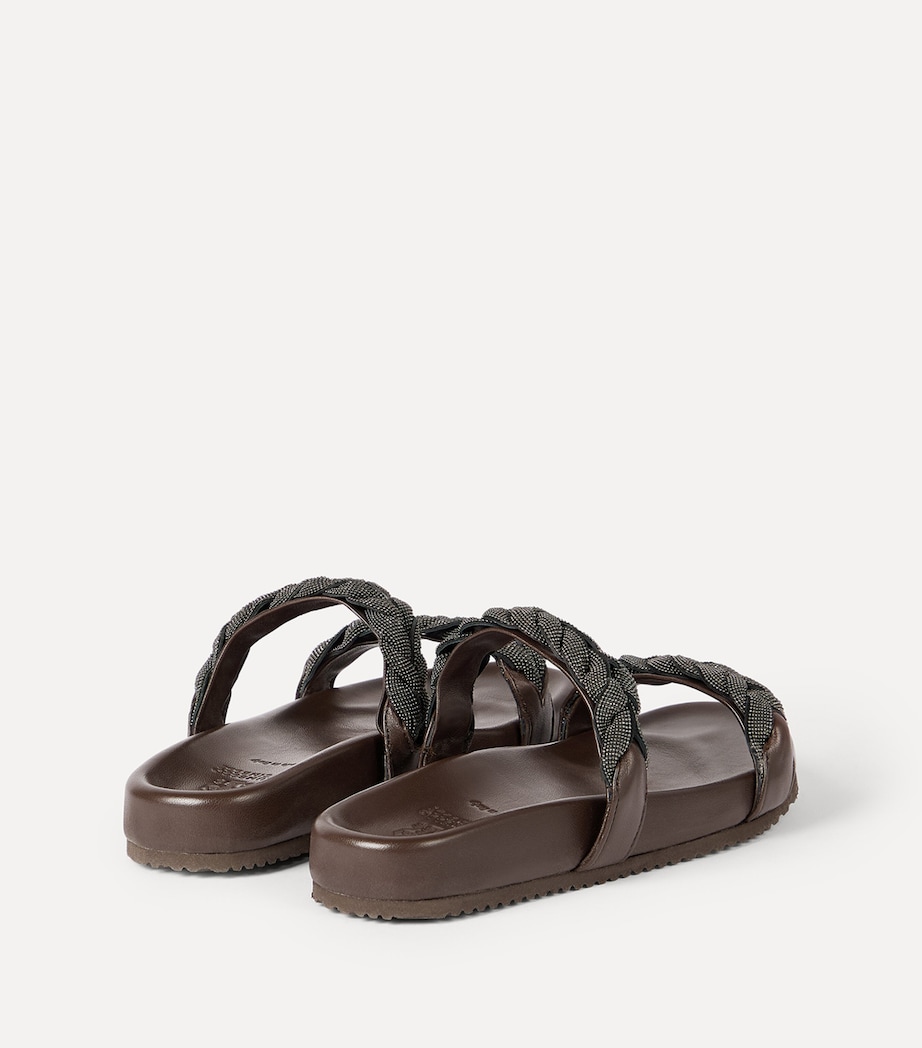Brunello Cucinelli Leather Braided Sandals Image 5