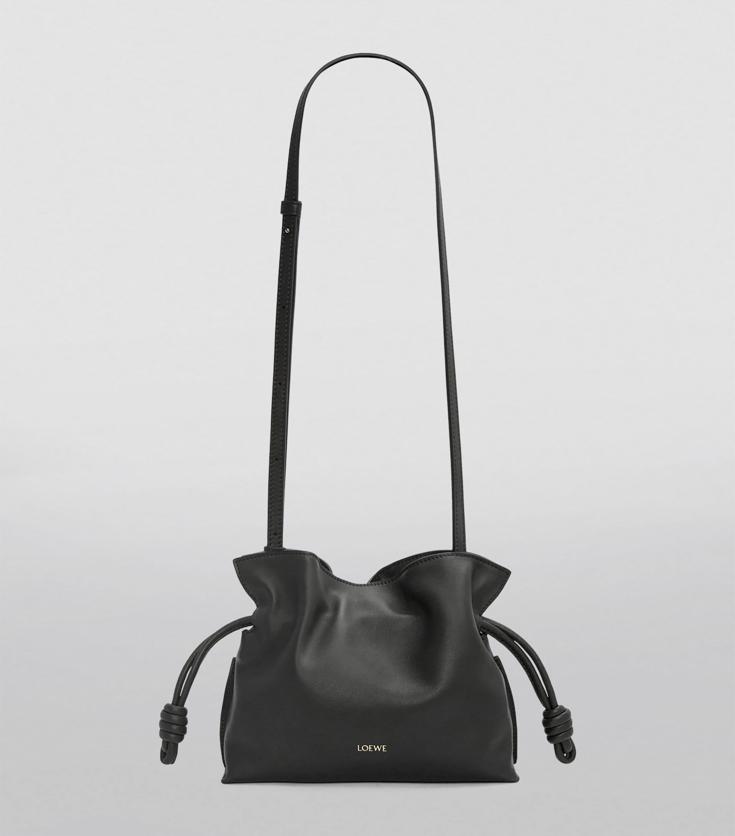 Mini Leather Flamenco Purse BLACK Image 3