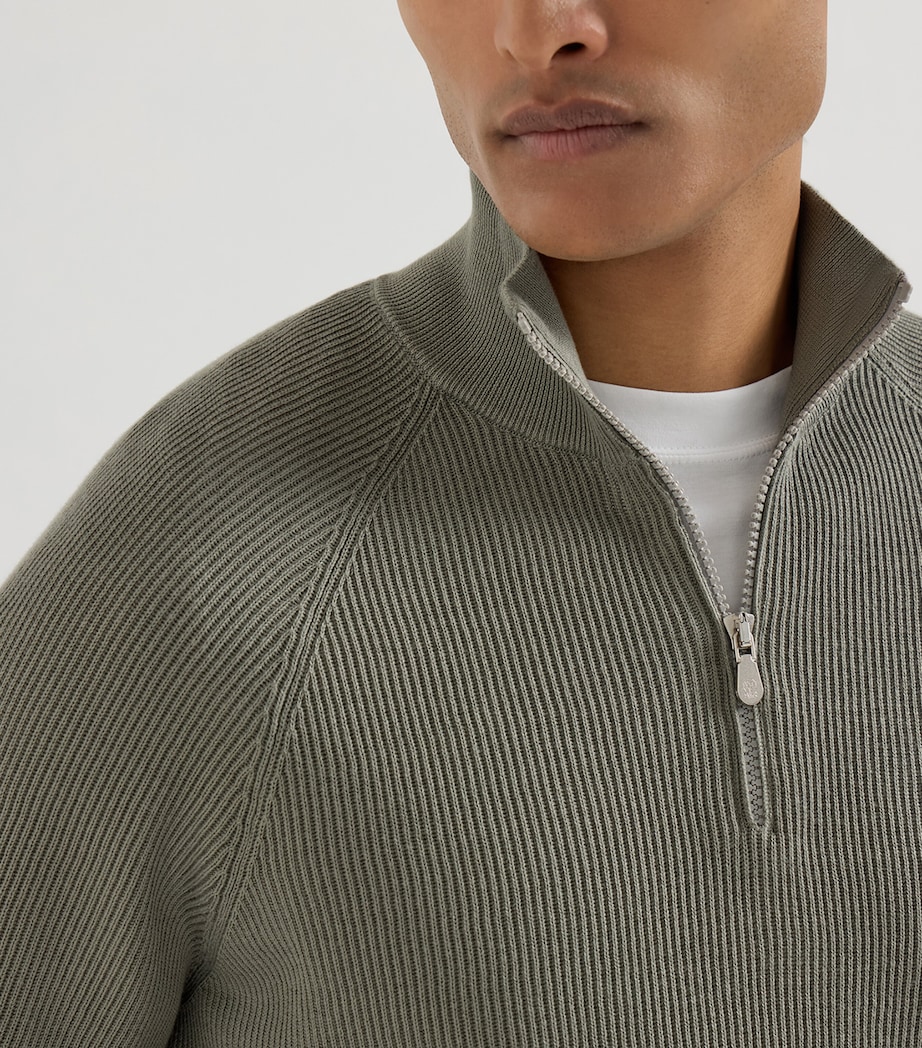 Cotton Quarter-Zip Sweater CXS05 Image 6