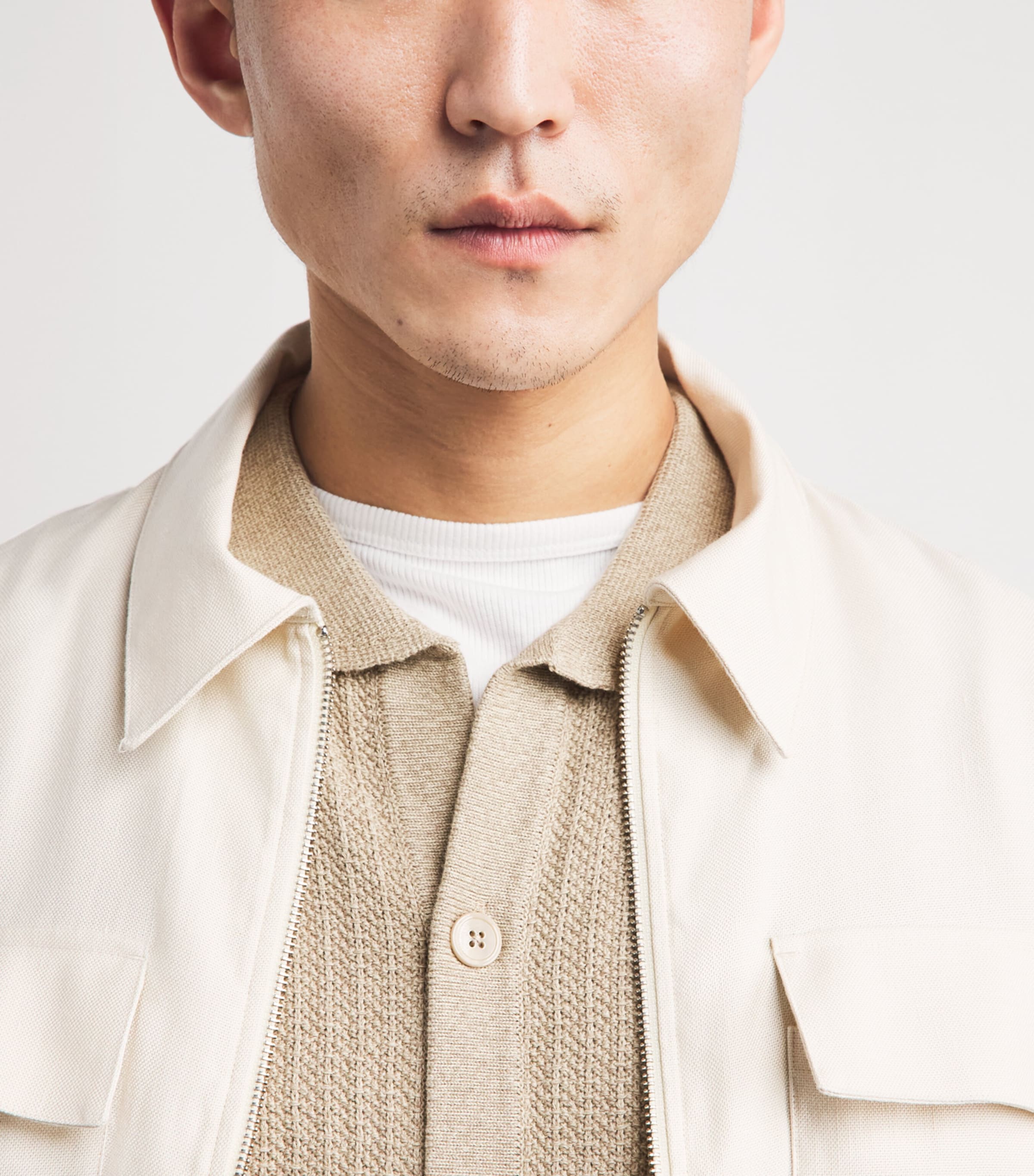 NN.07 Mens Organic Cotton Ares Polo Shirt Desert Khaki Image 3