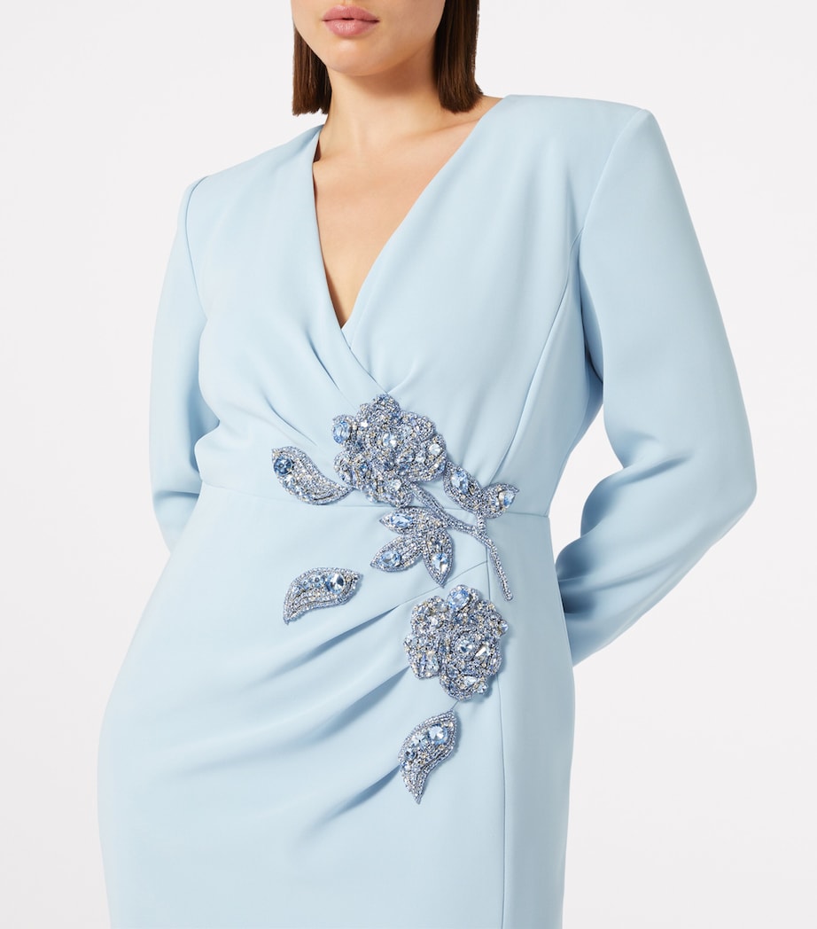Embellished Wrap Dress SKY BLUE Image 3