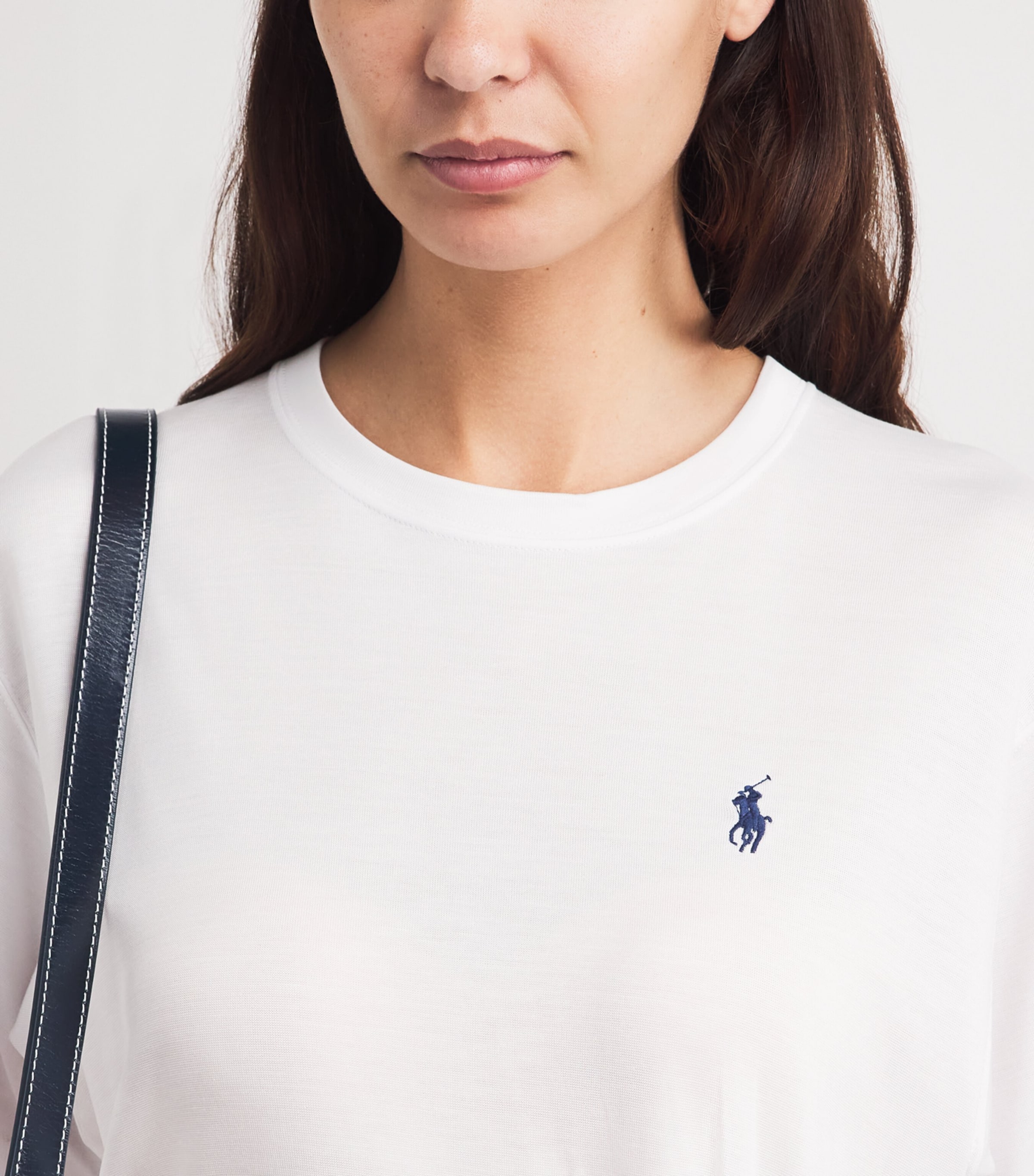 Polo Ralph Lauren Womens Twist-Detail Maxi T-Shirt Dress White Image 3