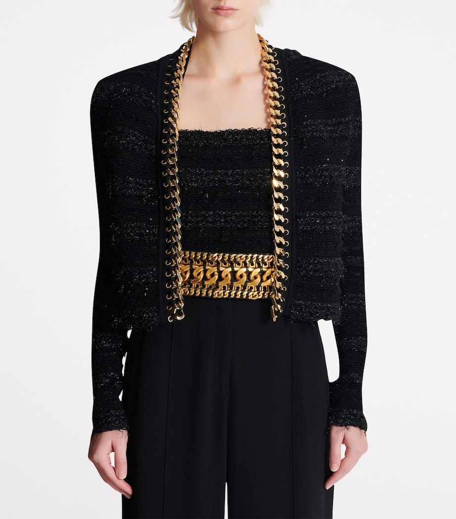 Chain-Detail Jacket EAD NOIR/OR Image 4