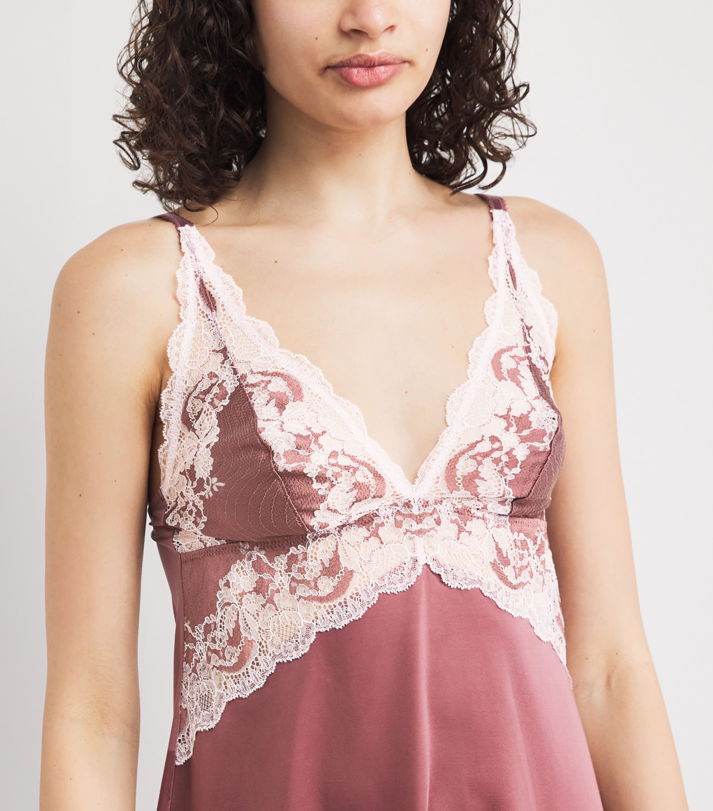 Wacoal Womens Modern Affair Chemise Brwn/crdl Pnk Image 3