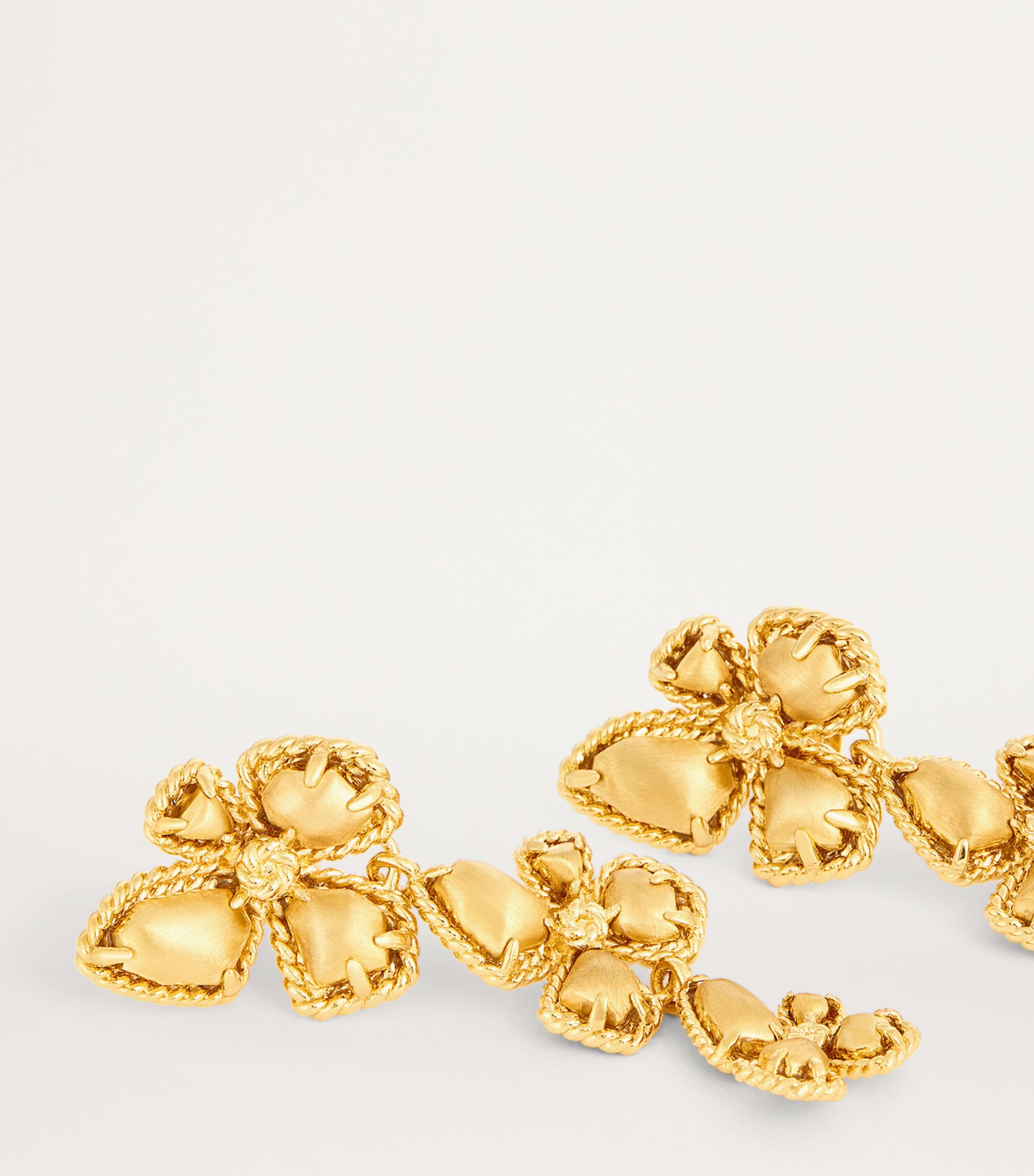 Gold-Plated Bloom Dangle Earrings GOLD Image 6