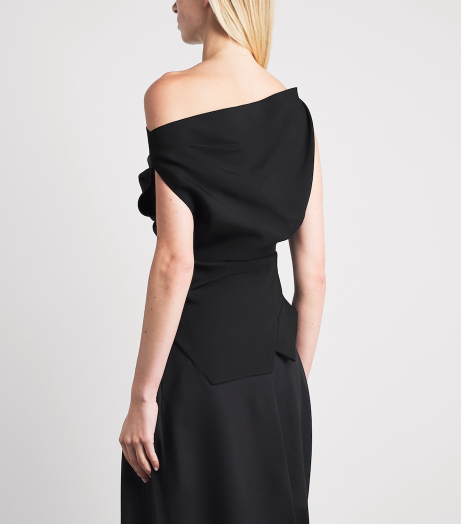 Róhe Womens Off Shoulder Top Black Image 5