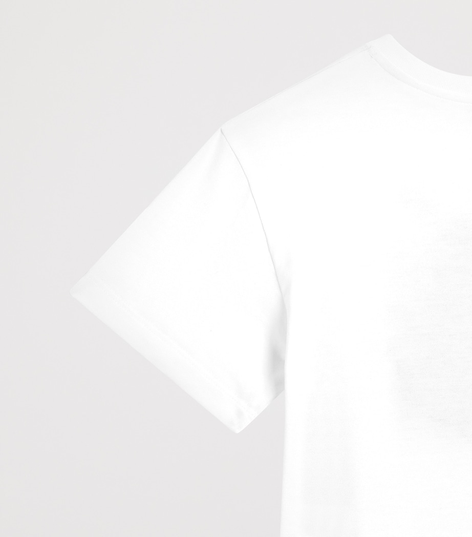 Dolce&Gabbana Kids Cotton Jersey Floral T-Shirt (8-12 Years) Optical White Image 3