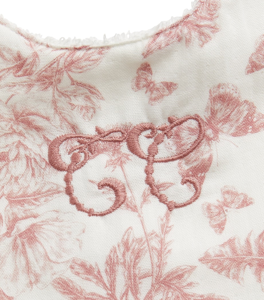 Embroidered Toile de Jouy Bib 34 BLUSH Image 3