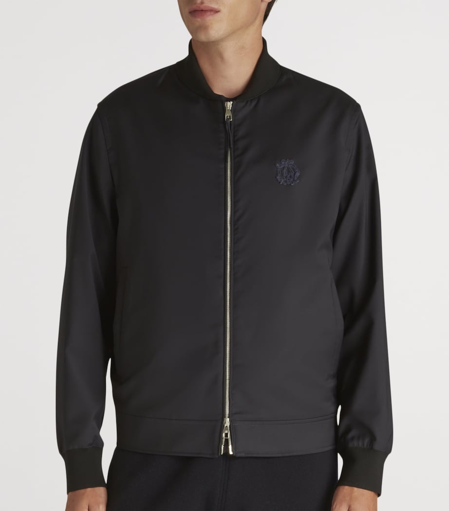 Stretch-Wool Athluxury Bomber Jacket 410NAVY Image 3