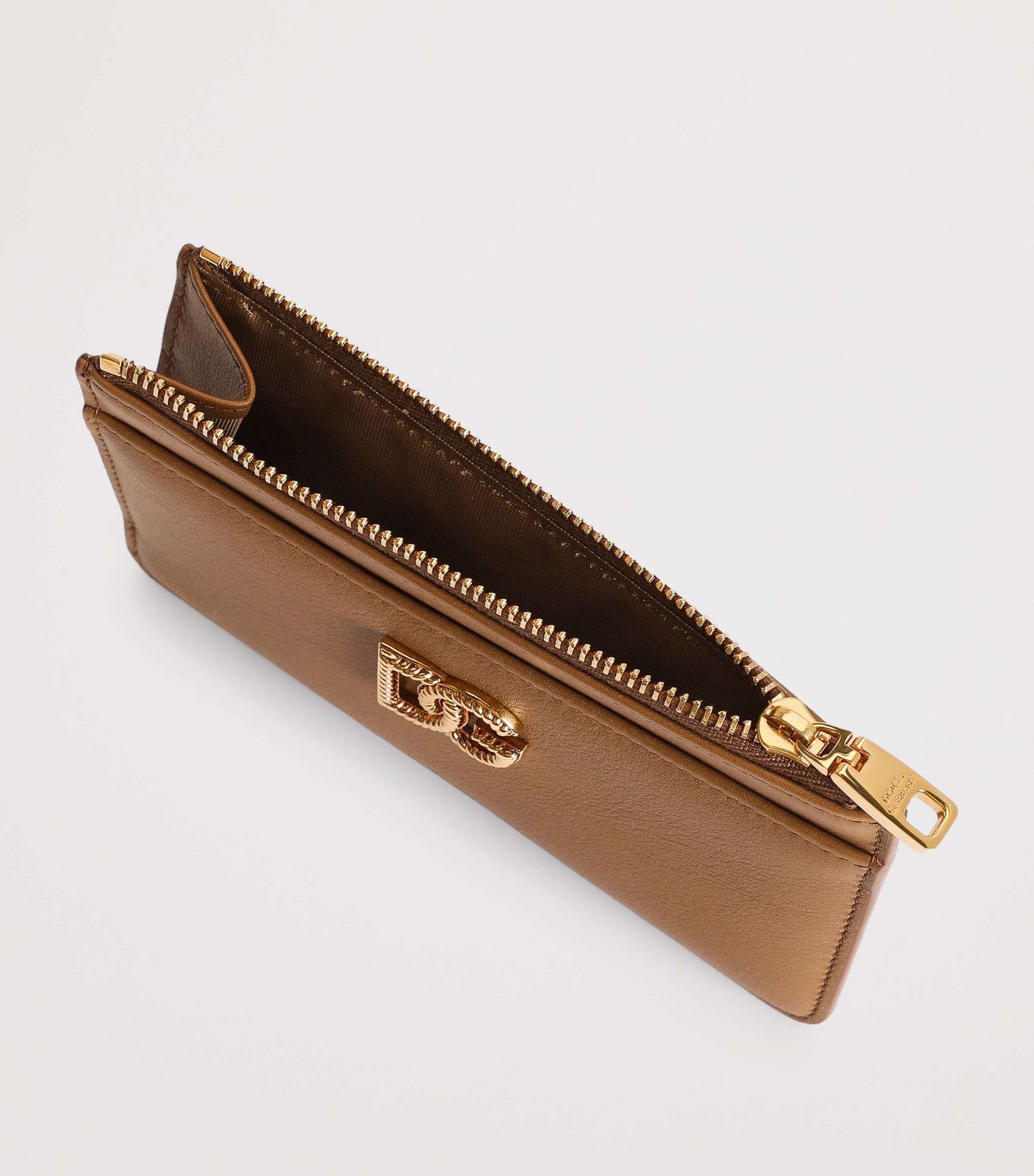 Dolce&Gabbana Calfskin DG Millennials Card Holder Caramello Image 4