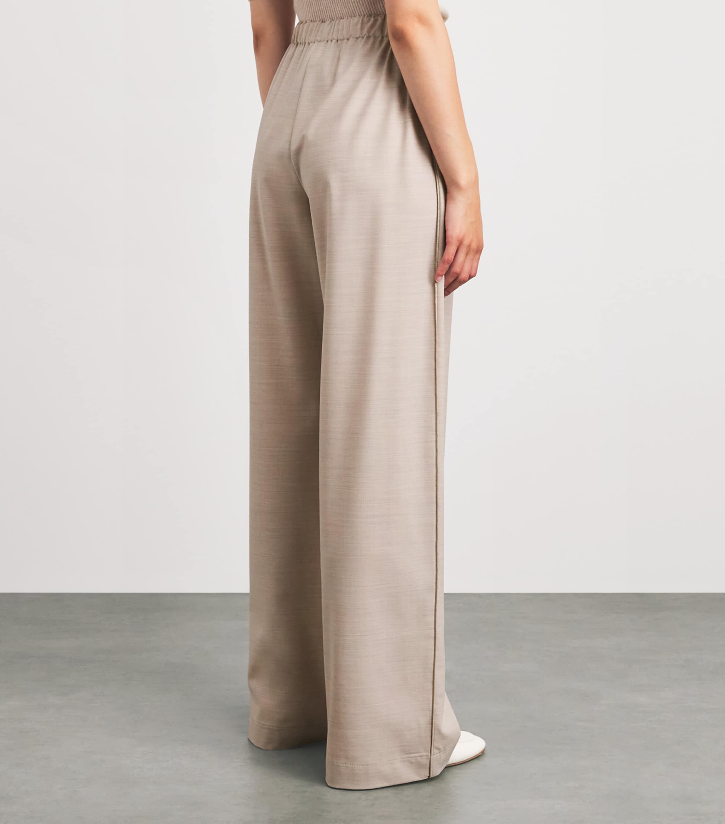 Fabiana Filippi Womens Merino-Blend Beaded Trousers Casha Image 5