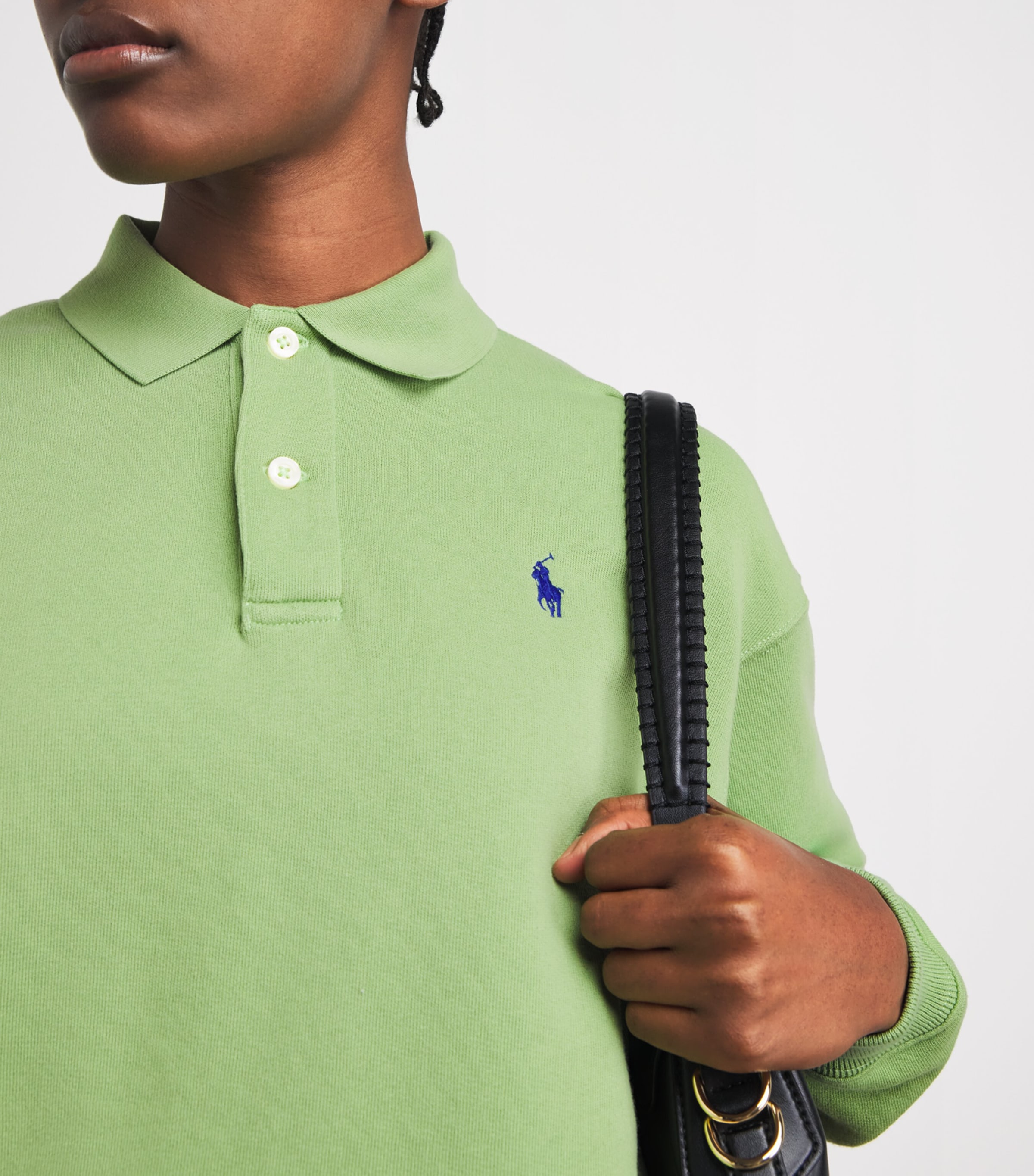 Polo Ralph Lauren Womens Cotton-Blend Polo Sweater Parakeet Green Image 3