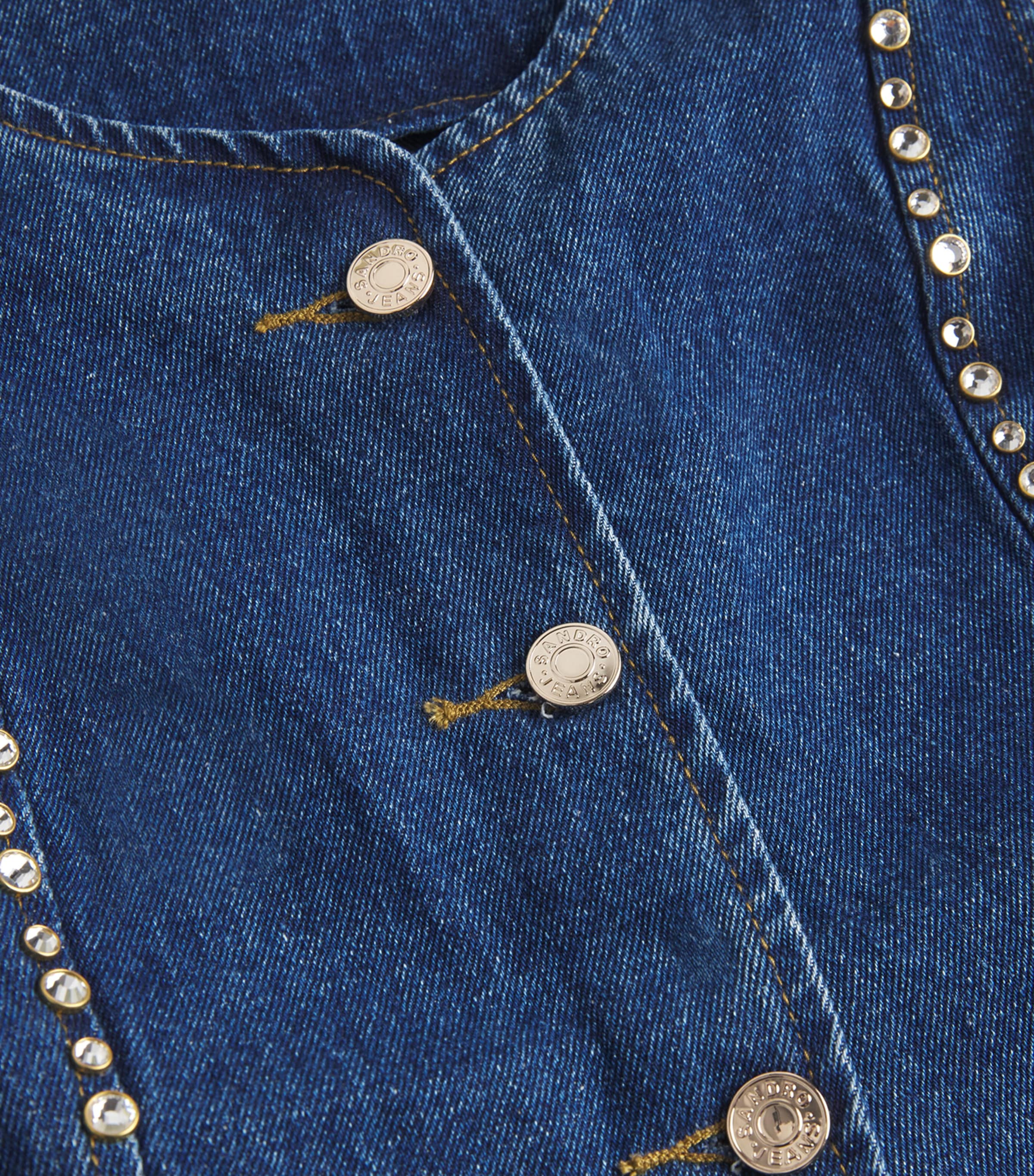 Denim Embellished Top BLUE JEAN Image 5