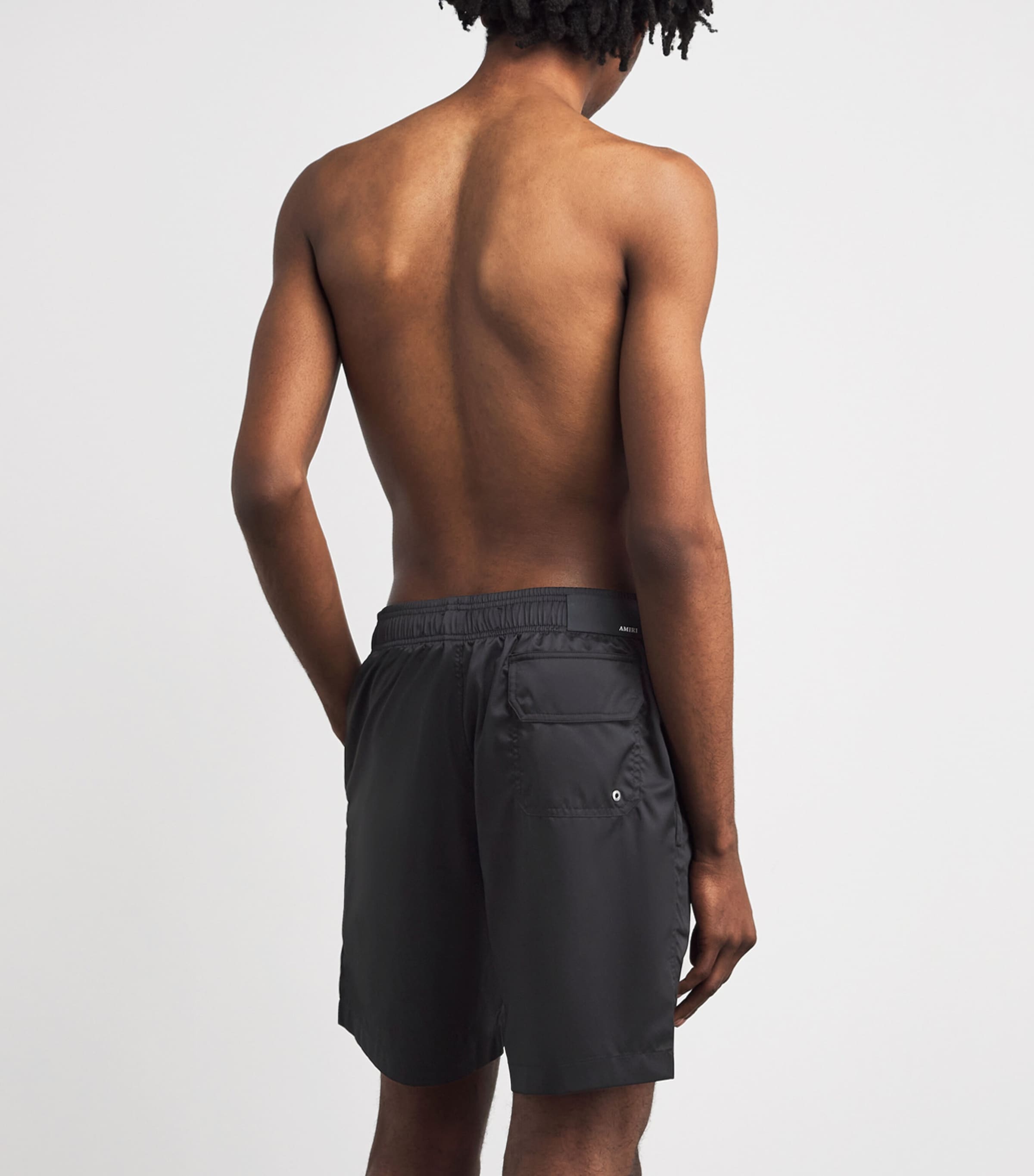 AMIRI Mens Chateau Crest Swim Shorts Black Image 3