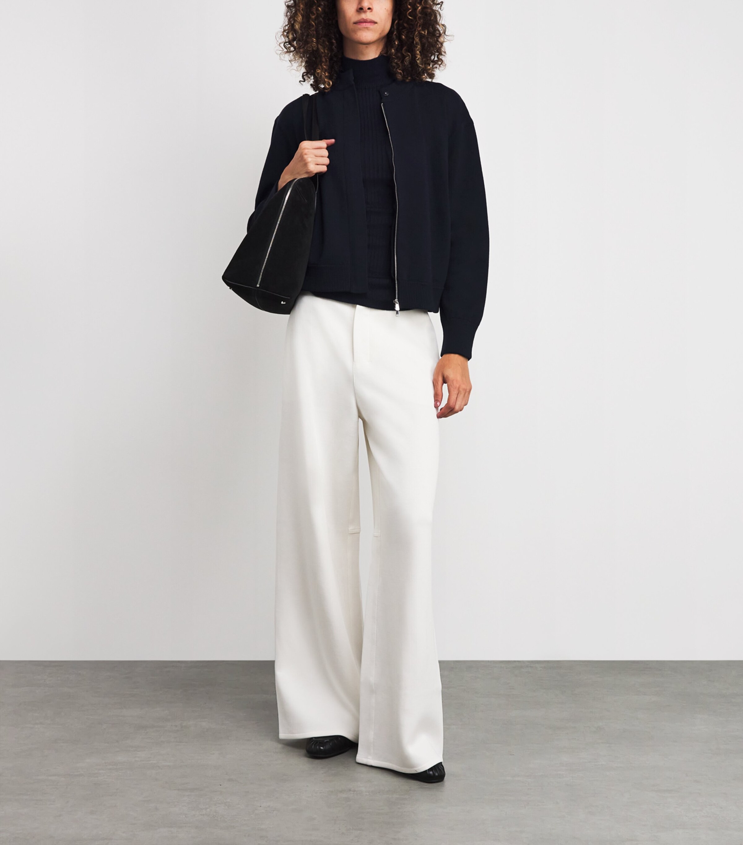 Virgin Wool Zip-Up Cardigan ULTRAMARINE Image 2