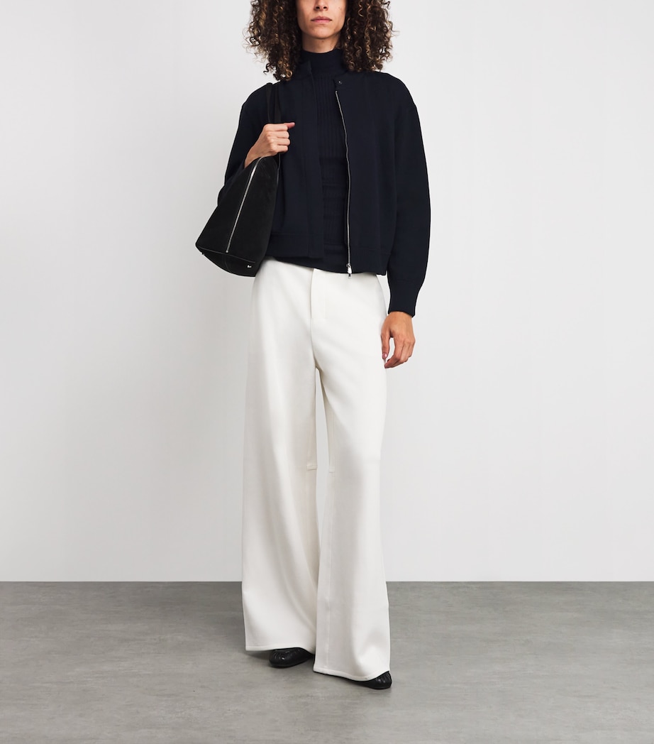 Virgin Wool Zip-Up Cardigan ULTRAMARINE Image 2