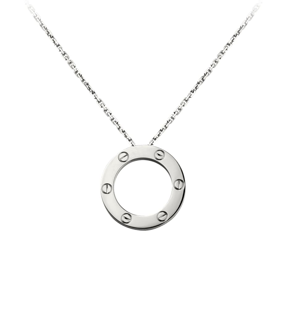 White Gold LOVE Necklace WHITE GOLD Image 1