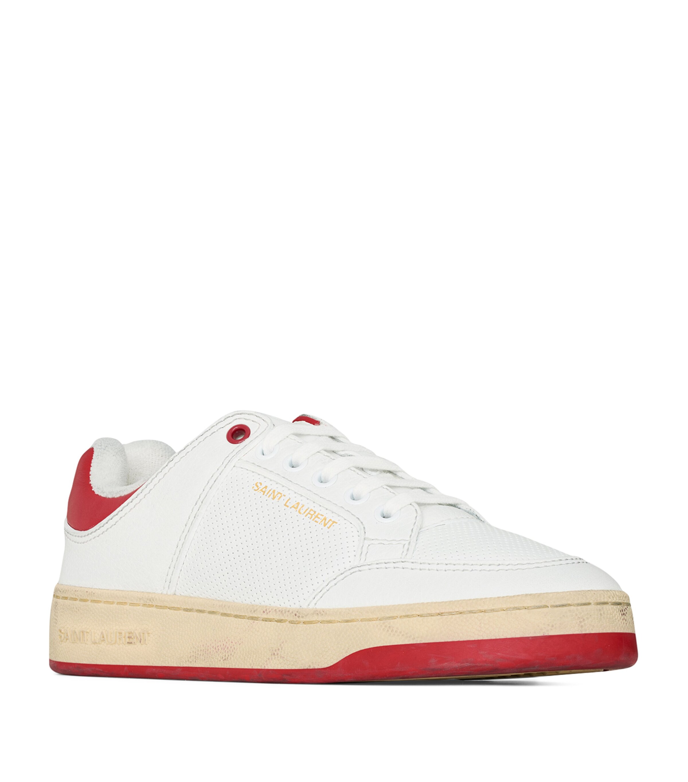 【SALE】SL/61 スニーカー(スムースレザー) Saint Laurent Leather SL/61 Sneakers | Harrods US