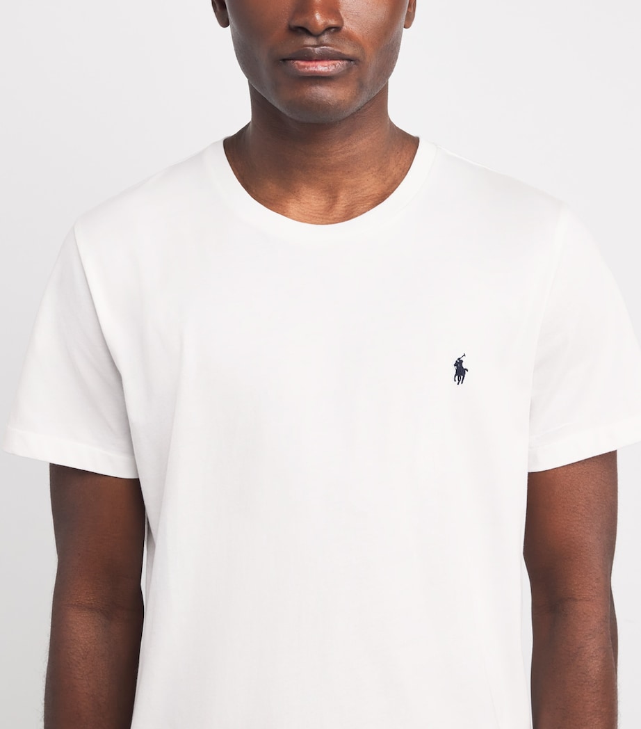 Cotton Polo Pony Sleep T-Shirt WHITE / NAVY PP Image 6