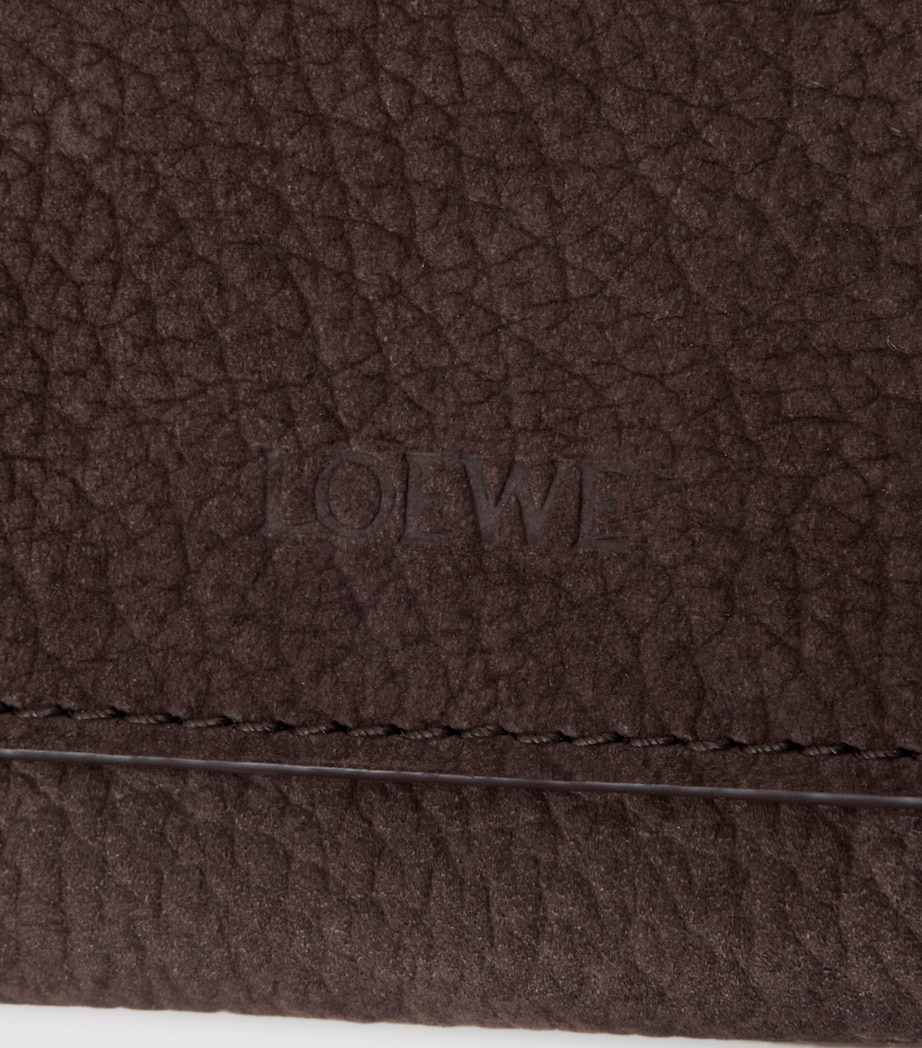 Medium Suede Pebble Messenger Bag DARK CHESTNUT Image 4