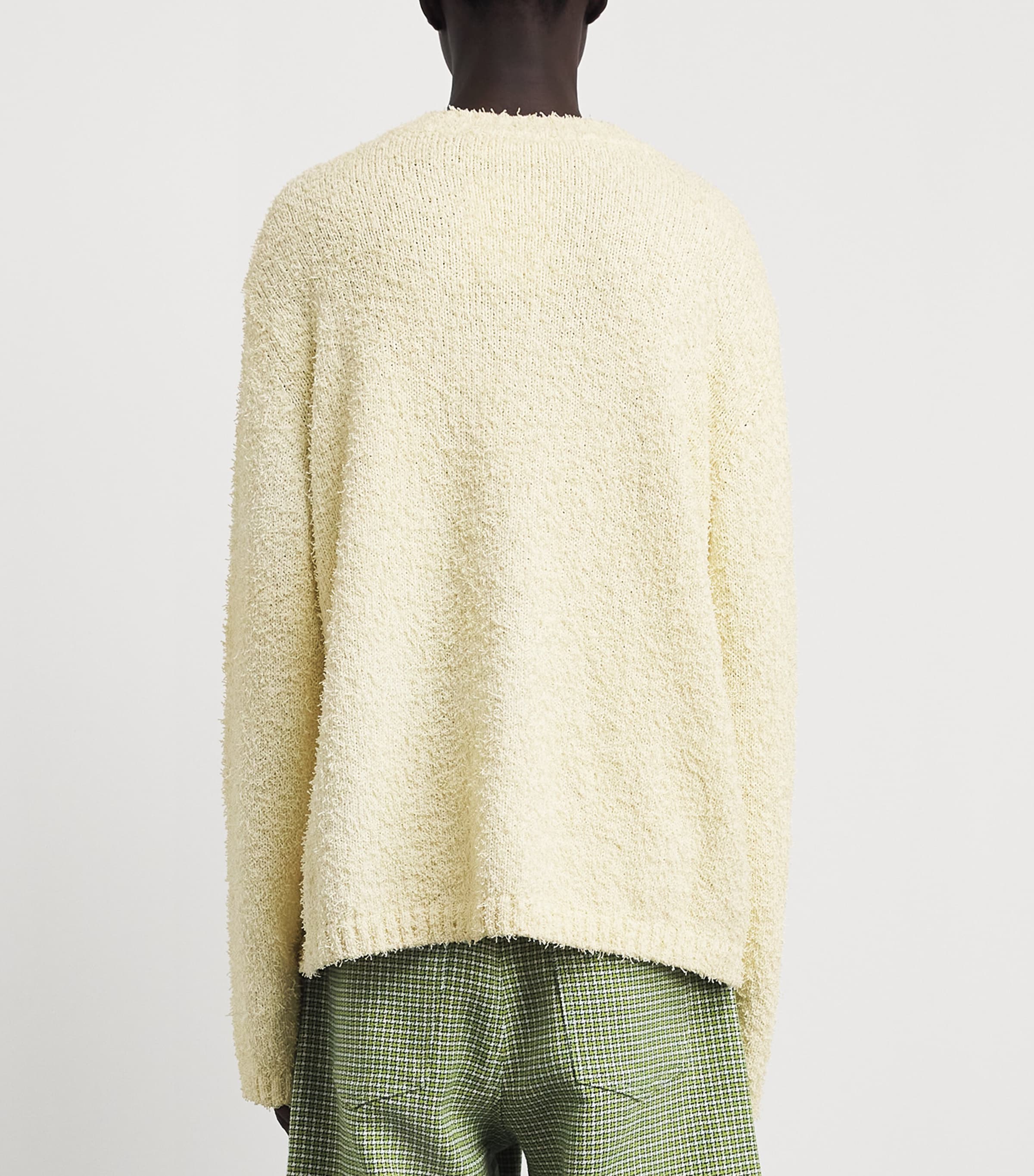 Séfr Mens Bouclé Odilon Sweater Textured Cream Image 5